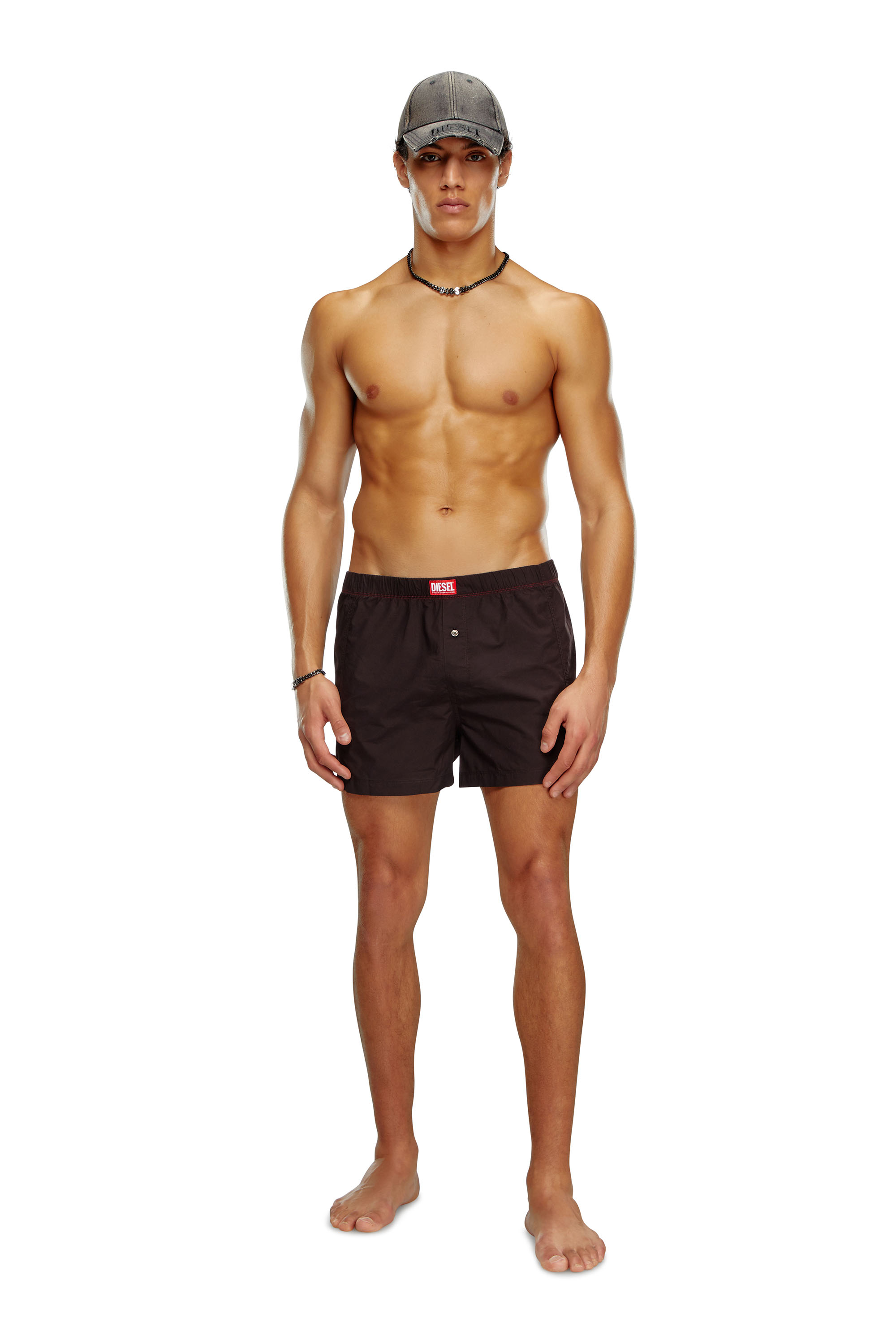 Diesel - UUBX-STARK, Unisex's Nude cotton boxers in Dark Brown - 1