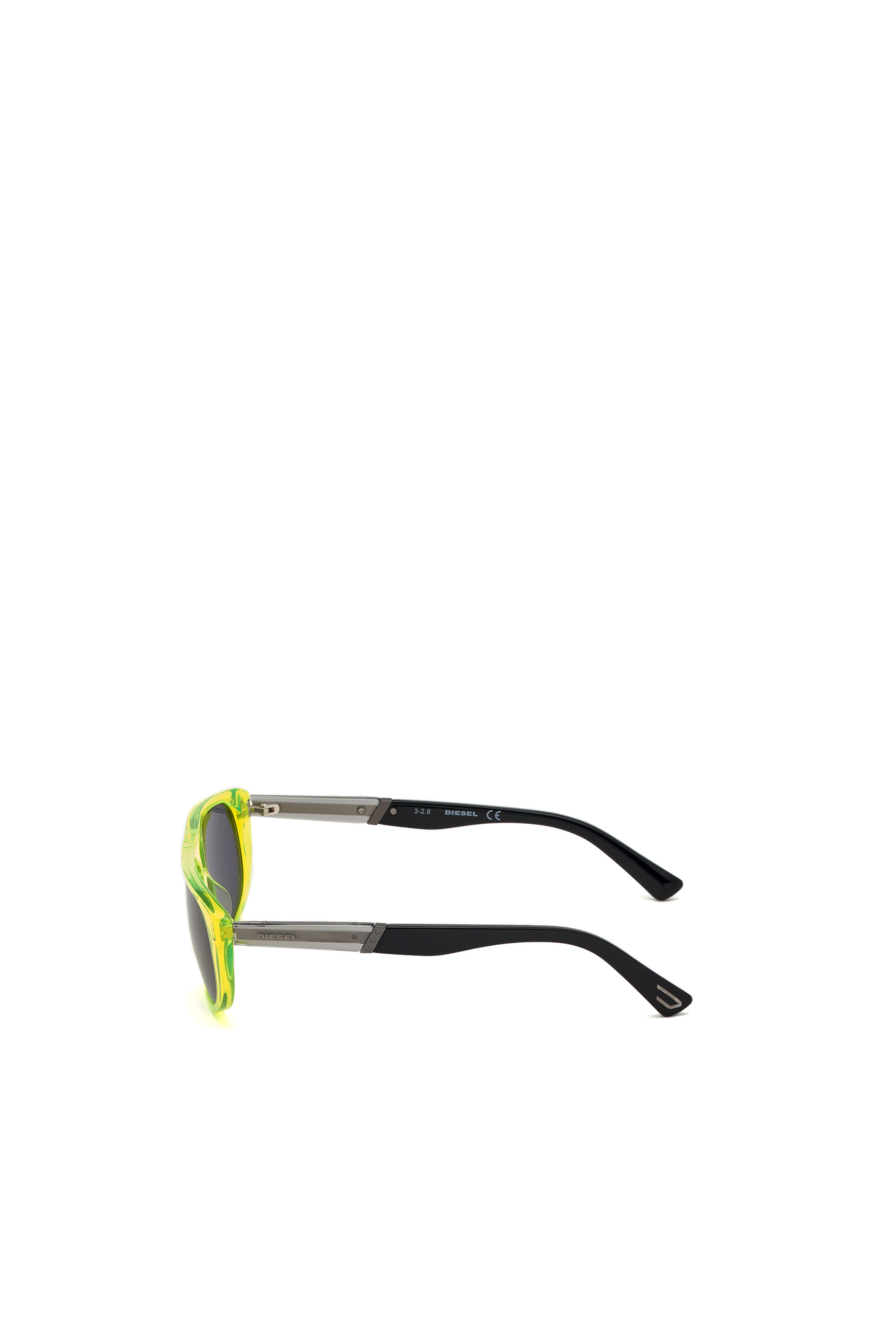 Diesel - DL0306, Unisex's Unisex acetate navigator-style sunglasses in Yellow Fluo - 3