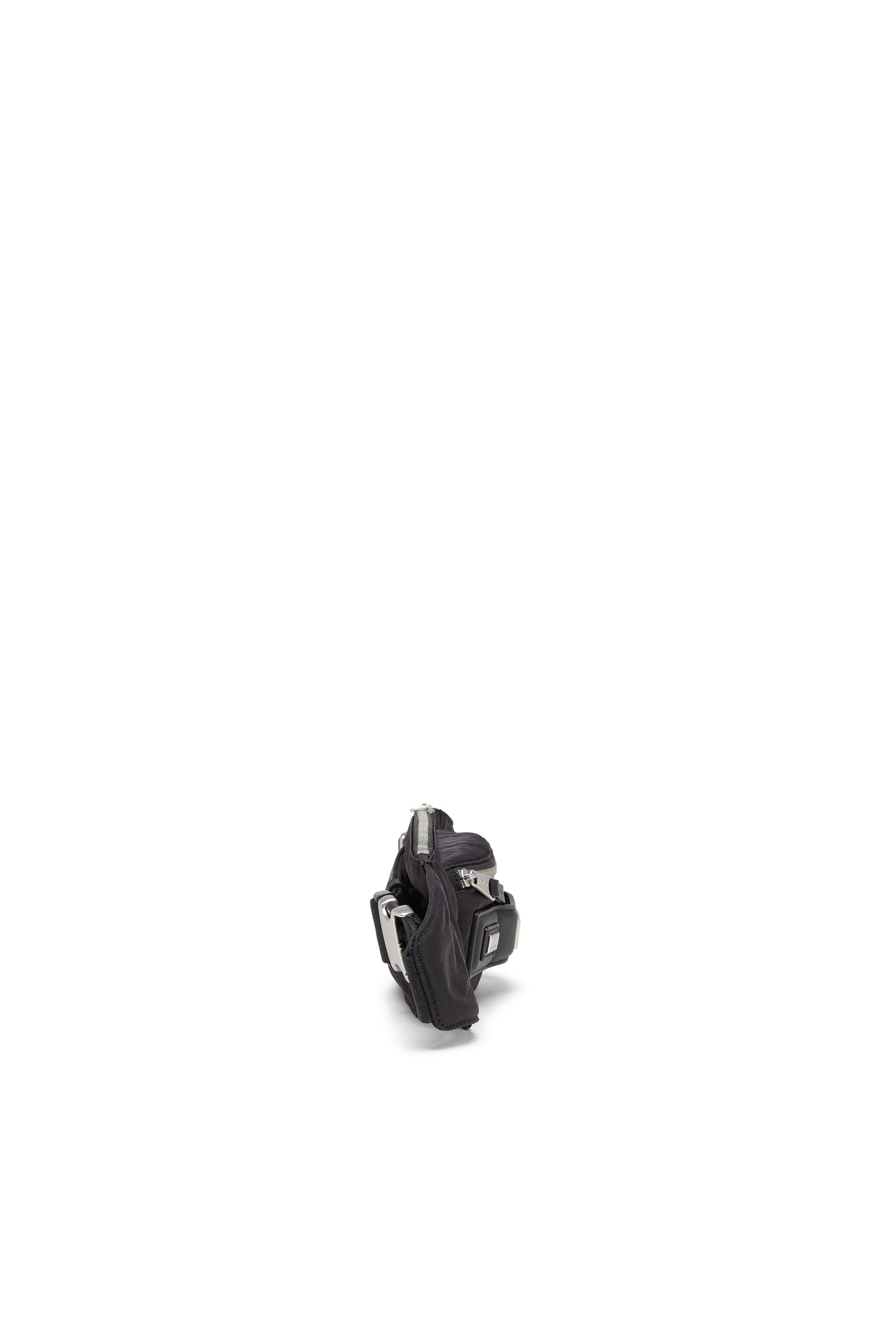 Diesel - LOGOS BELT BAG, Man's Logos-Belt bag in recycled nylon in Black - 3