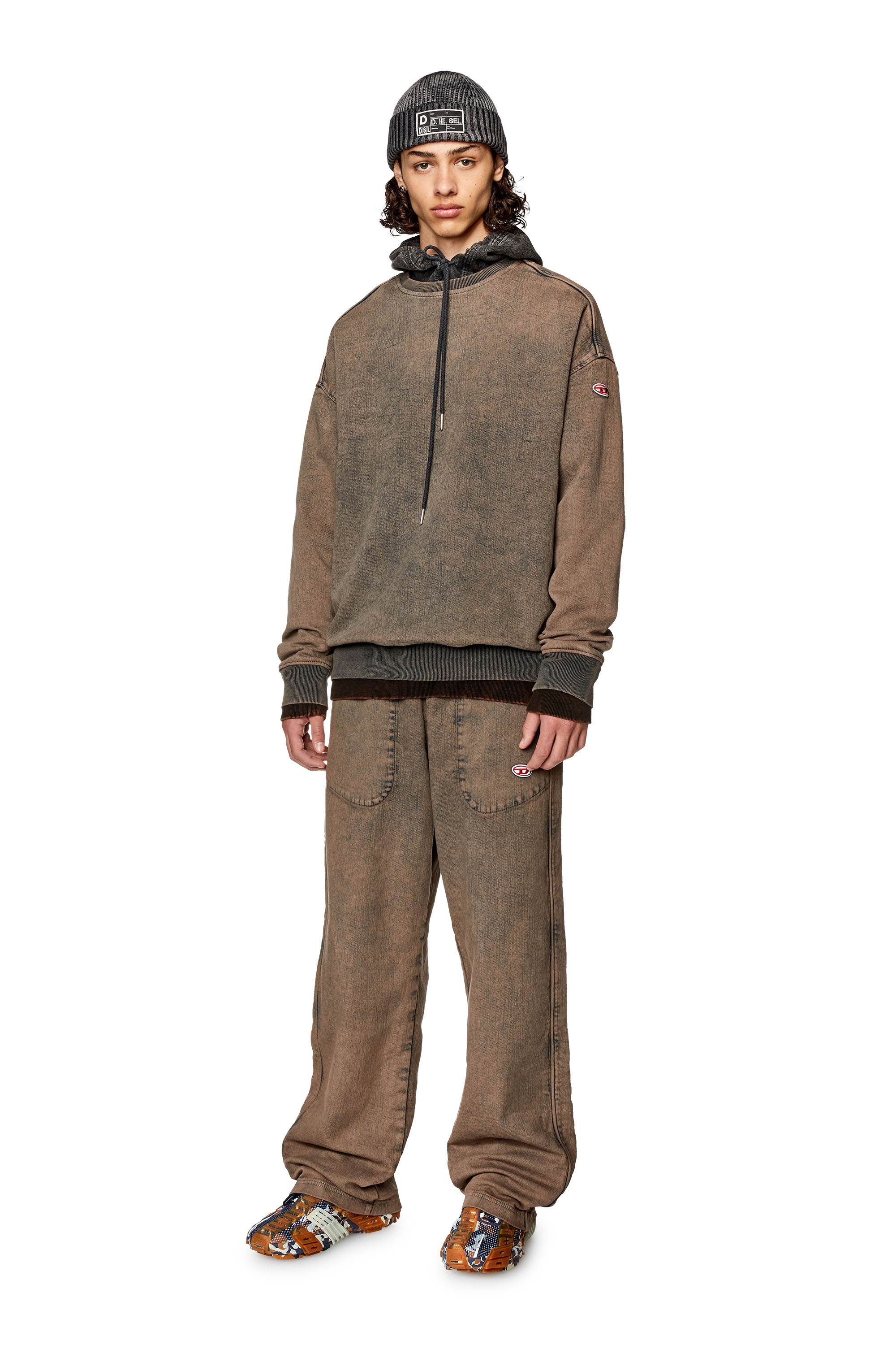 Diesel - Straight D-Martians Track Denim 09H04, Unisex's Straight D-Martians Track Denim in Light Brown - 2