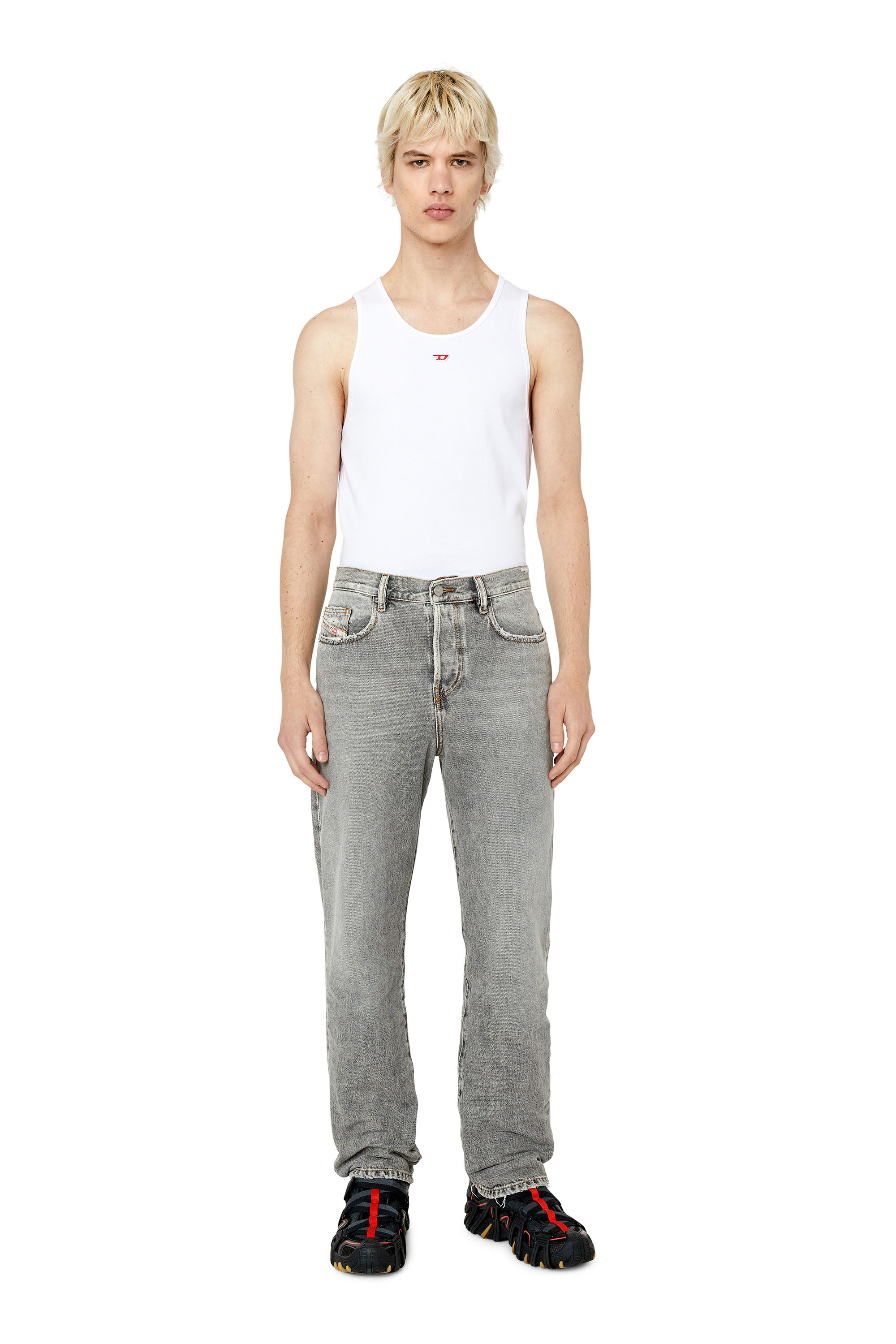 Diesel - Straight Jeans 2020 D-Viker E9B84, Man's Straight Jeans - 2020 D-Viker in Light Grey - 2