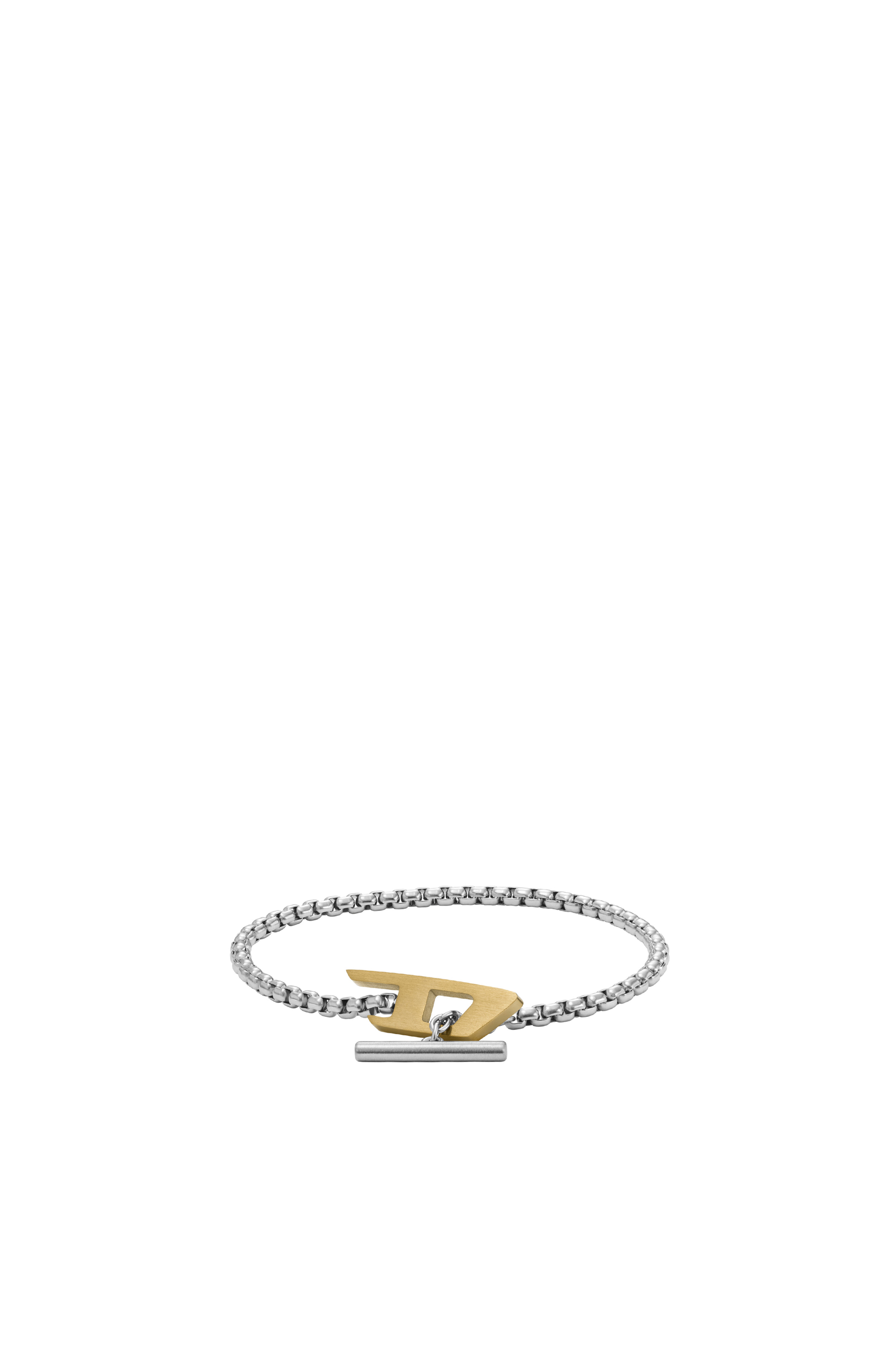 Diesel - DX1377, Unisex's Two-Tone Stainless Steel Chain Bracelet in Silver - 1