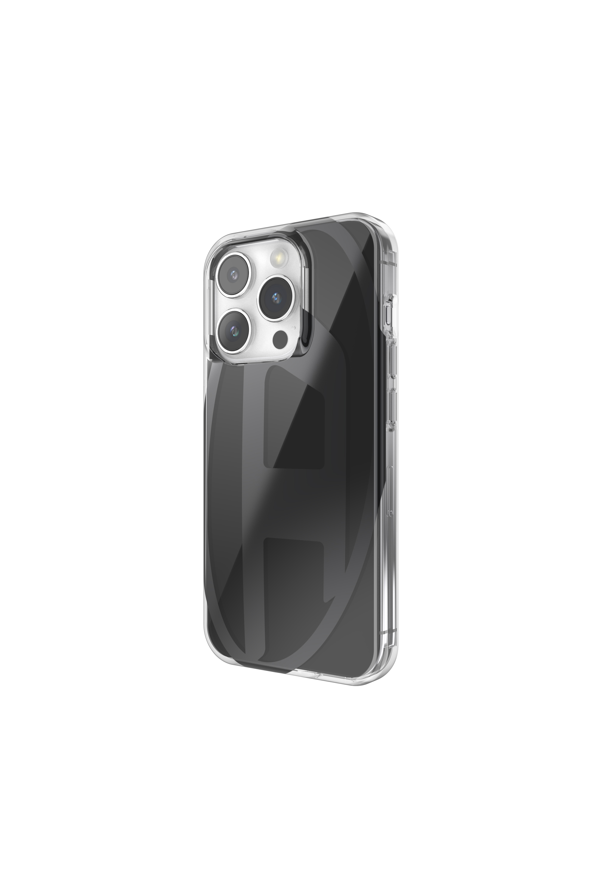 Diesel - 60040 AOP CASE, Unisex's Oval D Casefor iP 15 Pro in Black - 4