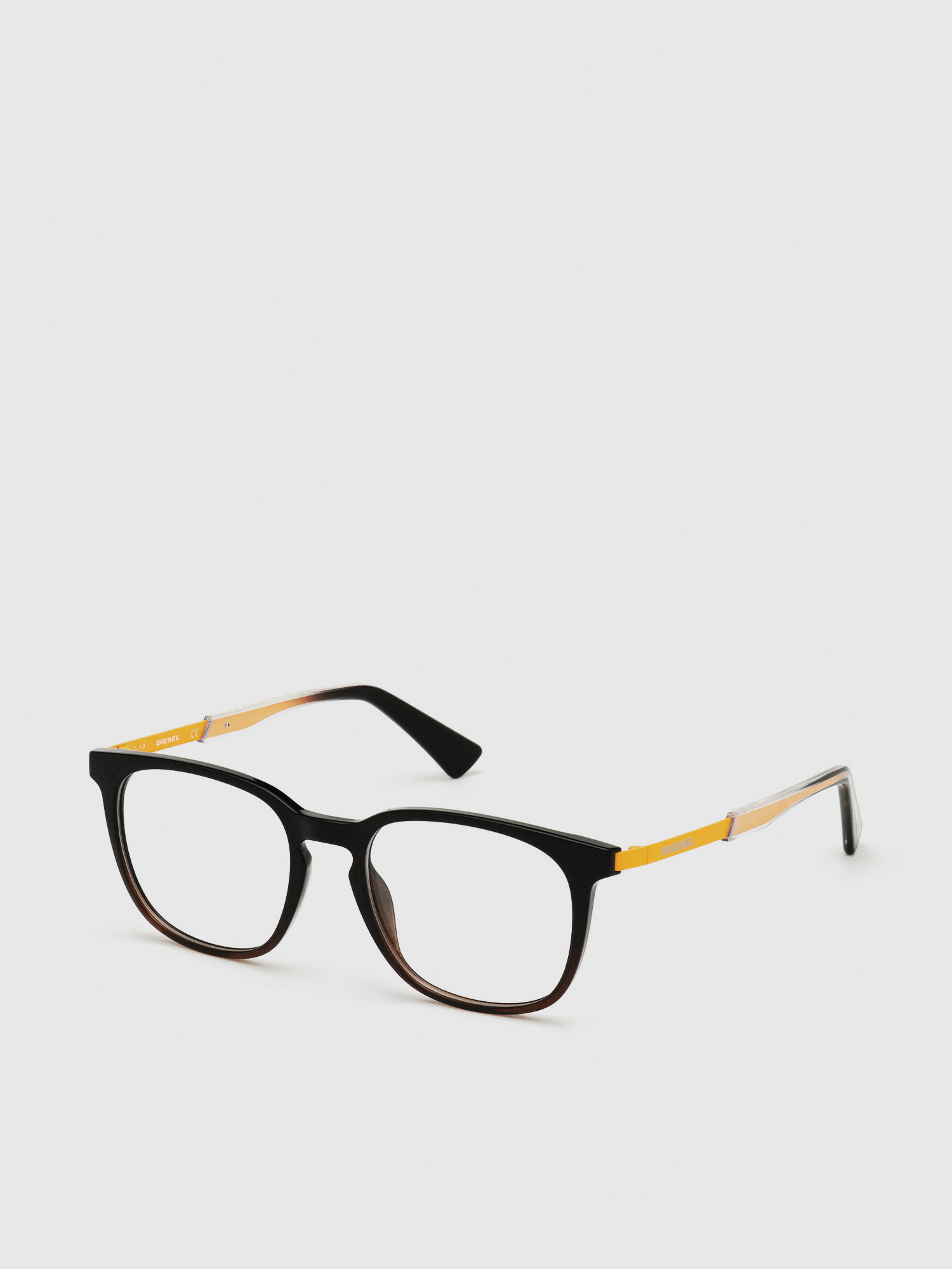 Diesel - DL5349, Unisex's Unisex eyewear with a square silhouette in Black/Yellow - 3