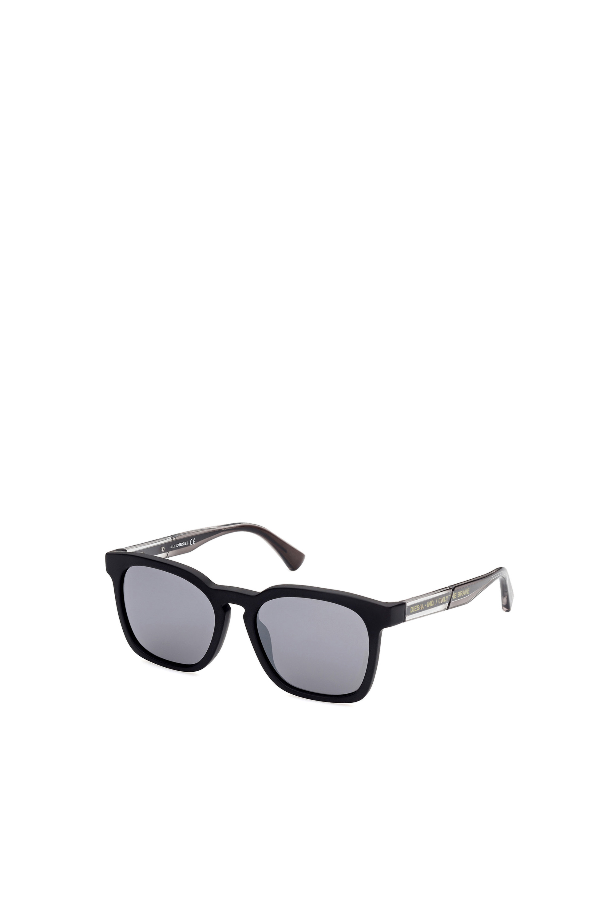 Diesel - DL0342, Unisex's Sunglasses with squared proportions frame in Black/Grey - 3