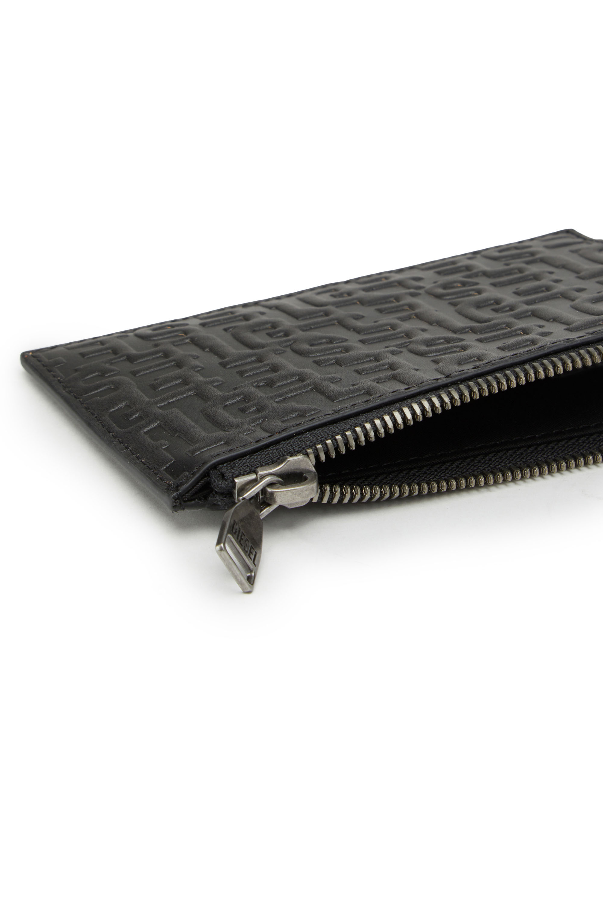 Diesel - CARD HOLDER COIN M, Man's Card holder in monogram leather in Black - 4