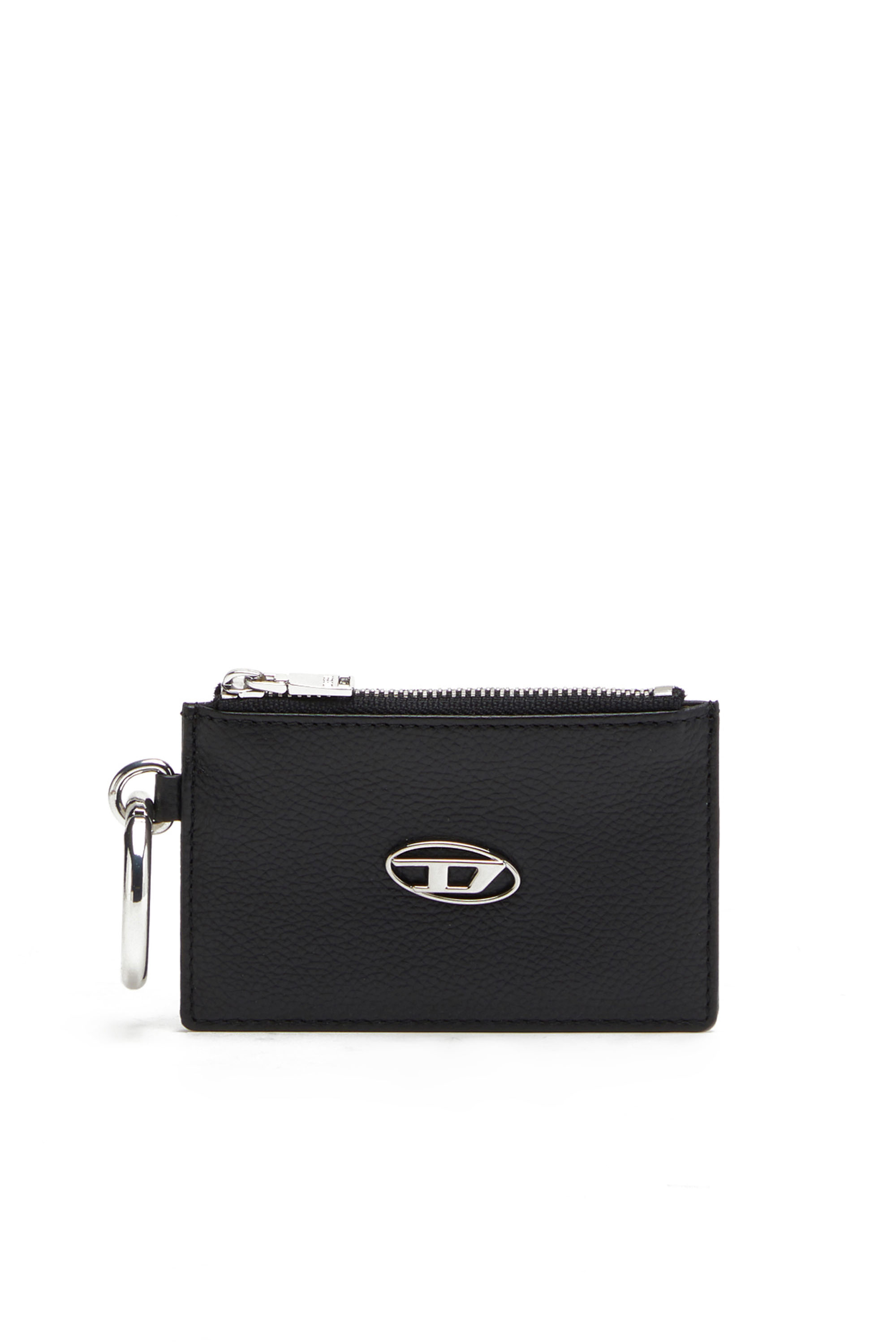 Diesel - CARD POUCH, Unisex's Slim leather coin and card holder in Black - 1