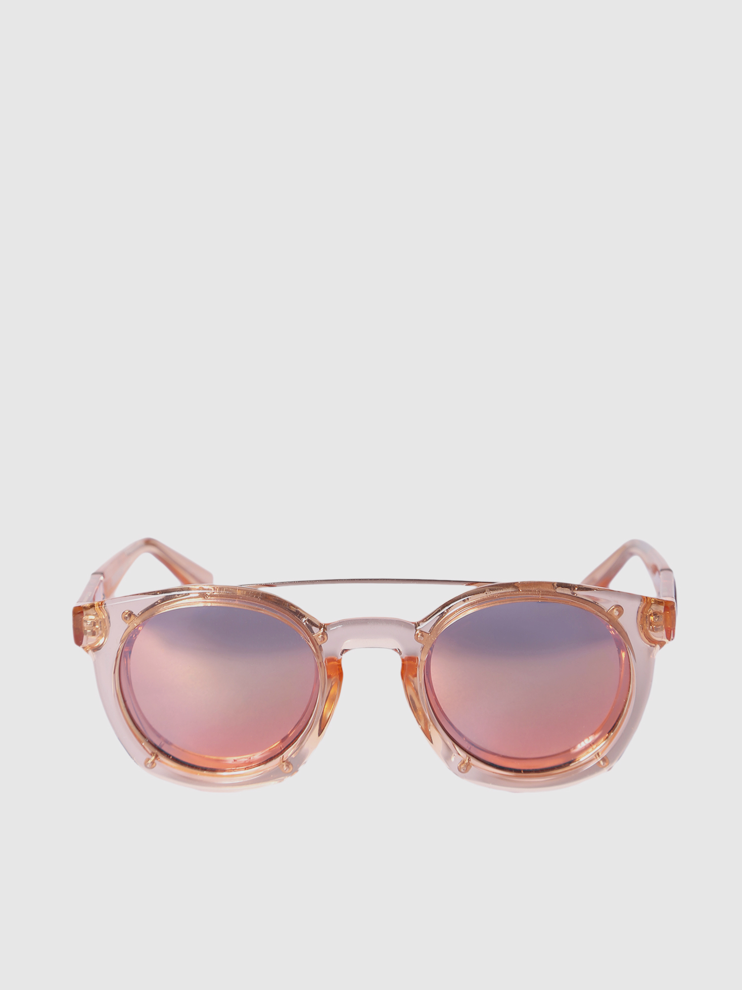 Diesel - DL0251, Unisex's Round shape eyewear with shiny clip-back in Pink - 2