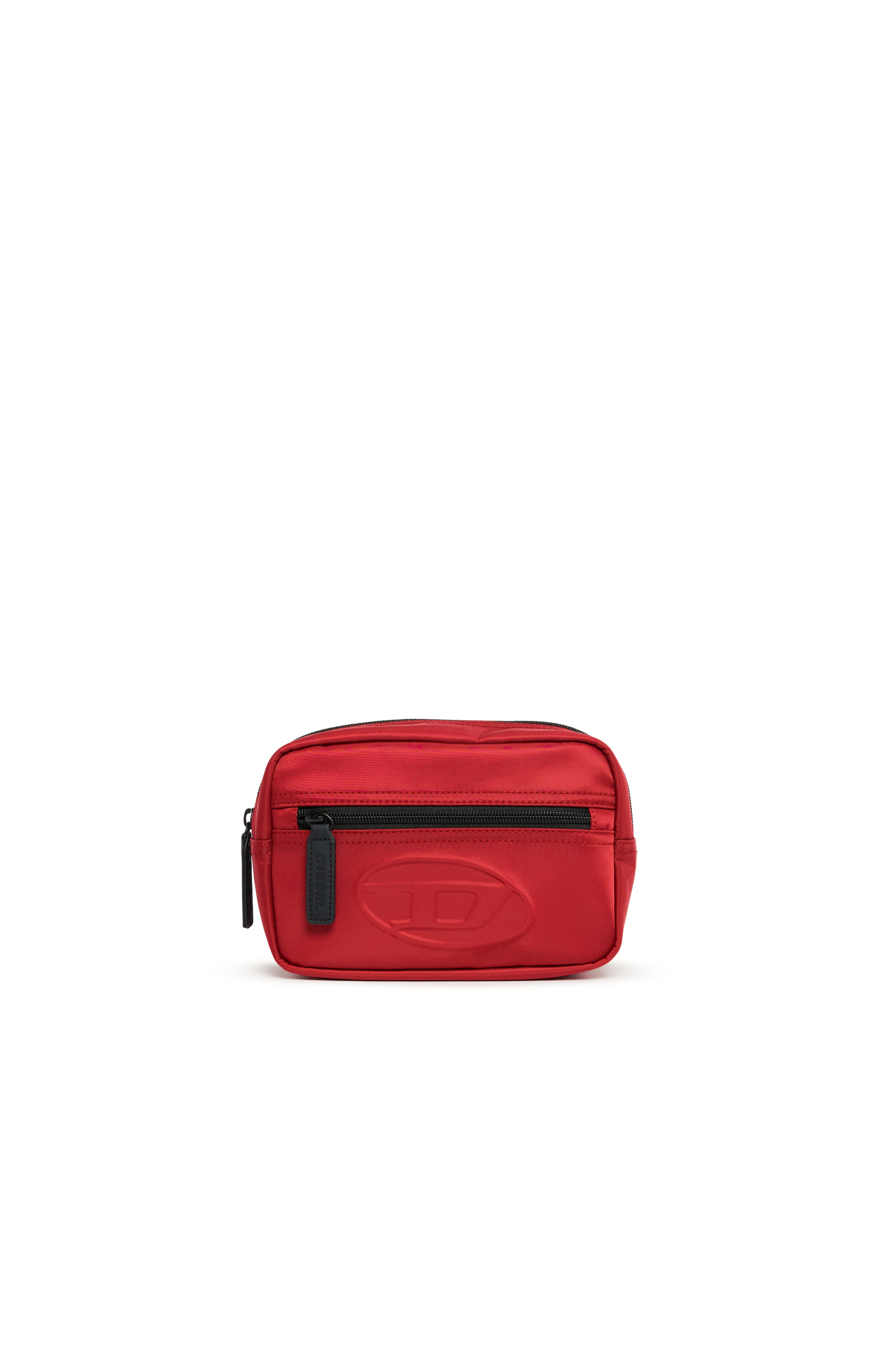 Diesel - WDEMBOSSED, Unisex's Nylon belt bag with embossed logo in Red - 1