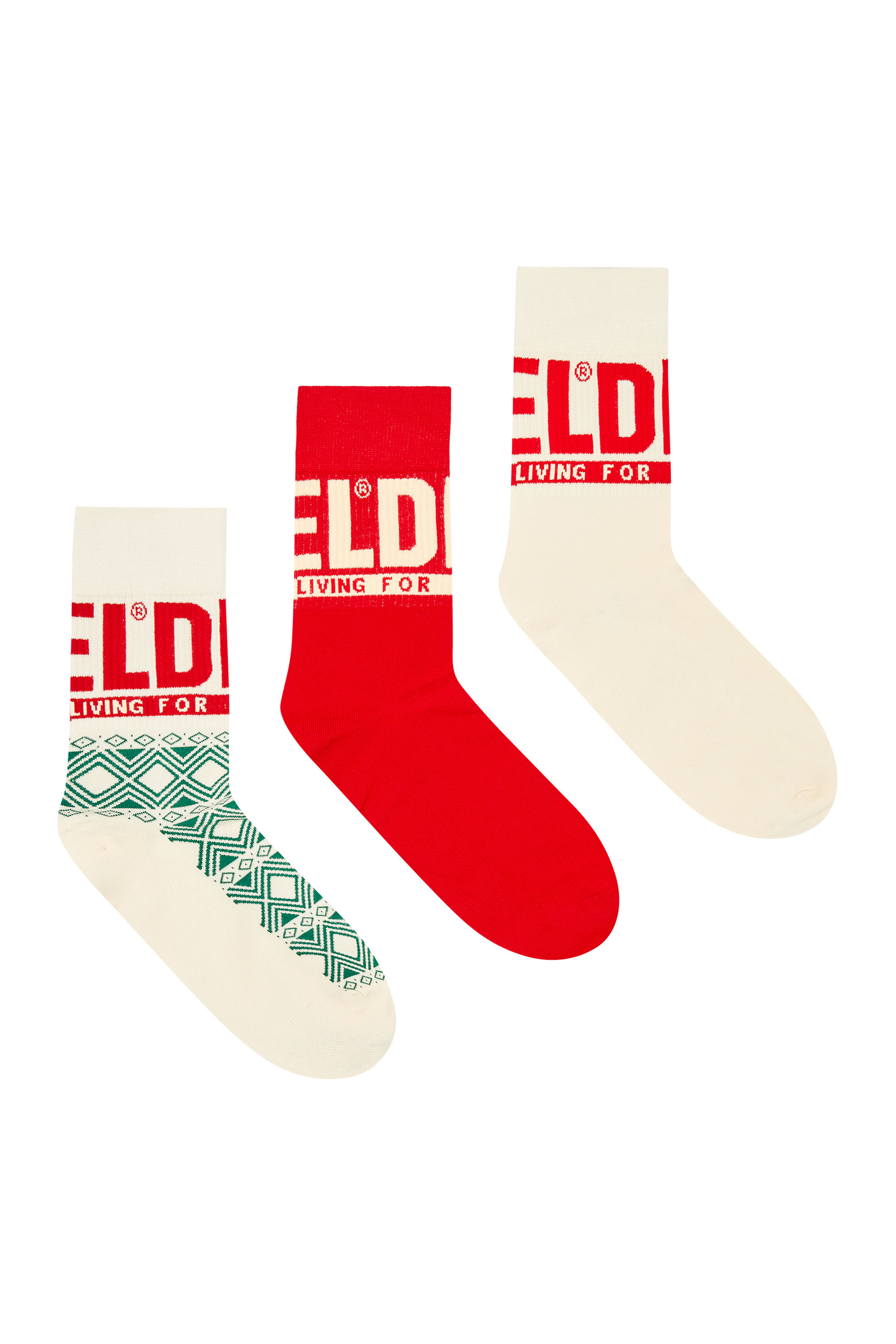 SKM-RAY-THREEPACK, White/Red