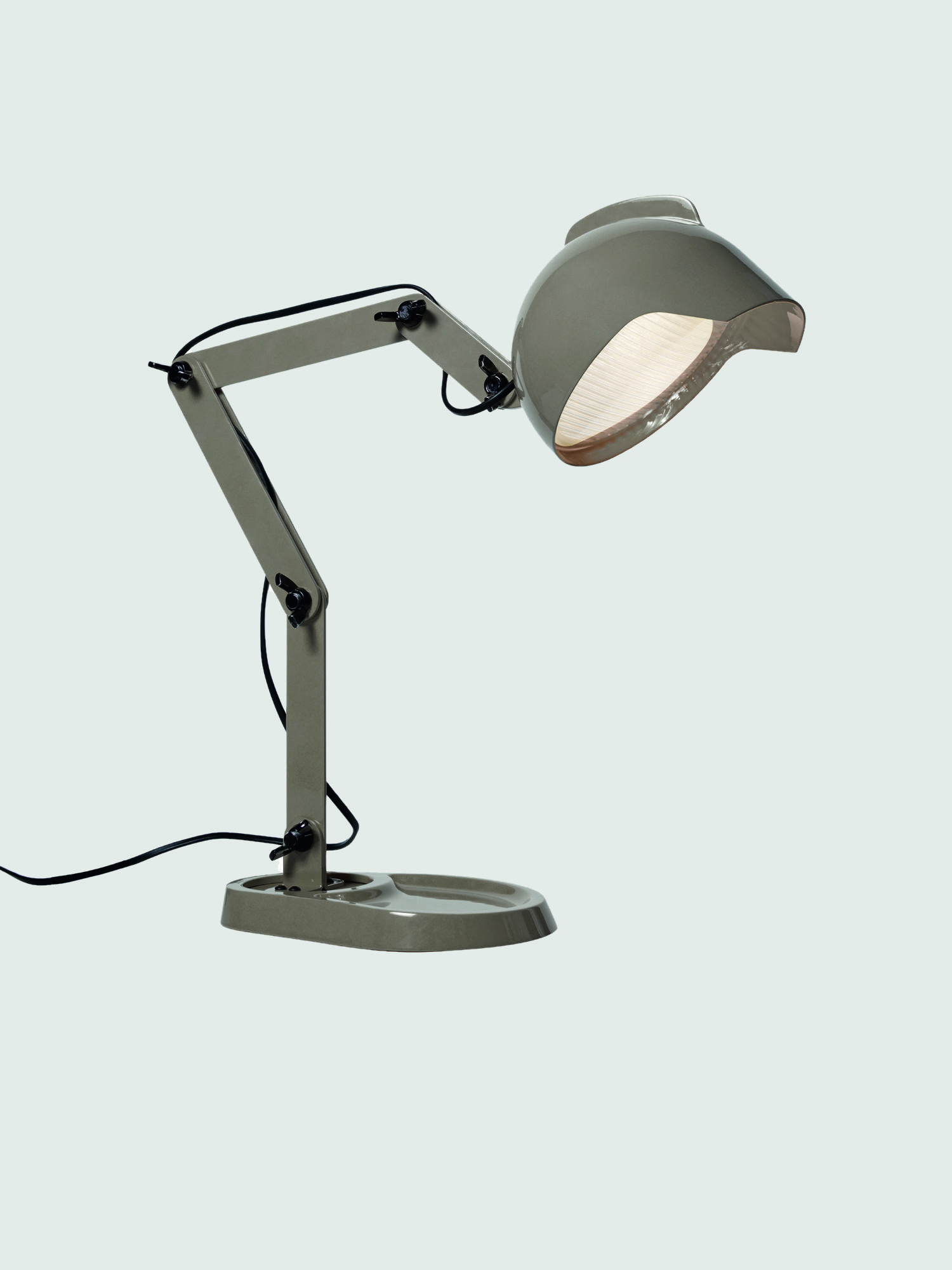 Diesel - DUII TAVOLO, Unisex's Lighting with adjustable arm in Green/Grey - 1