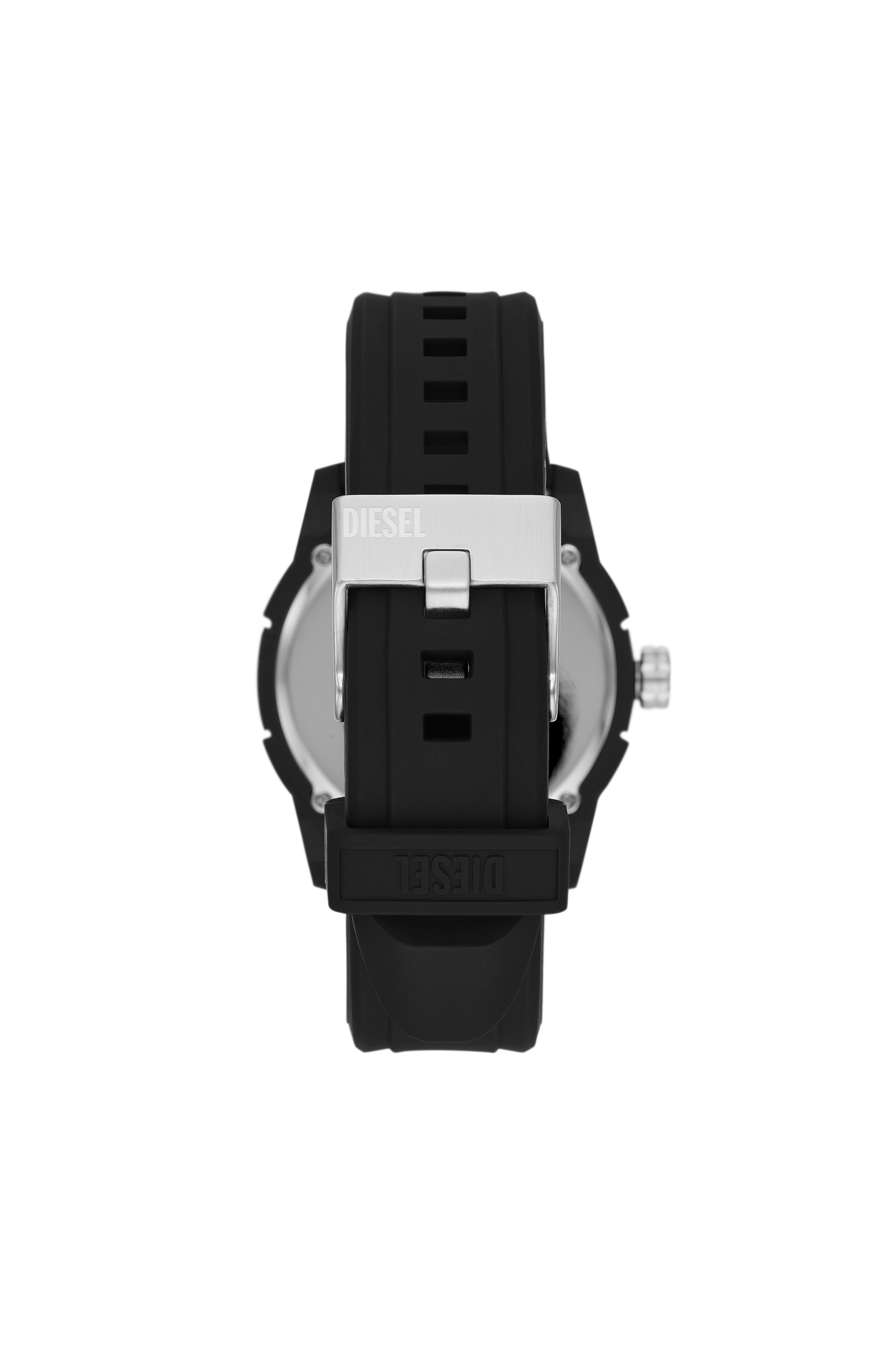 Diesel - DZ1982, Unisex's Double up three-hand black silicone watch in Black - 2