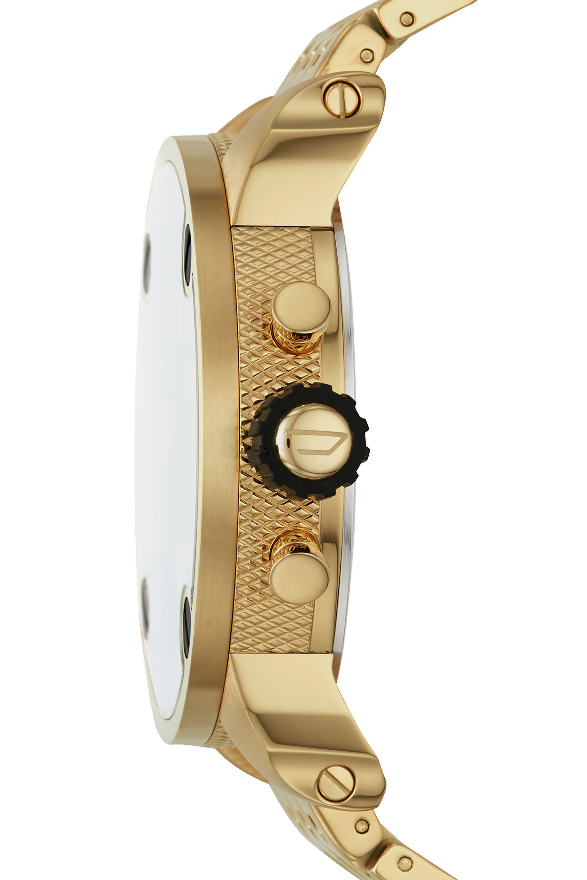 Diesel - DZ7412, Man's Little Daddy gold-tone watch with black dial, 52 mm in Gold - 2