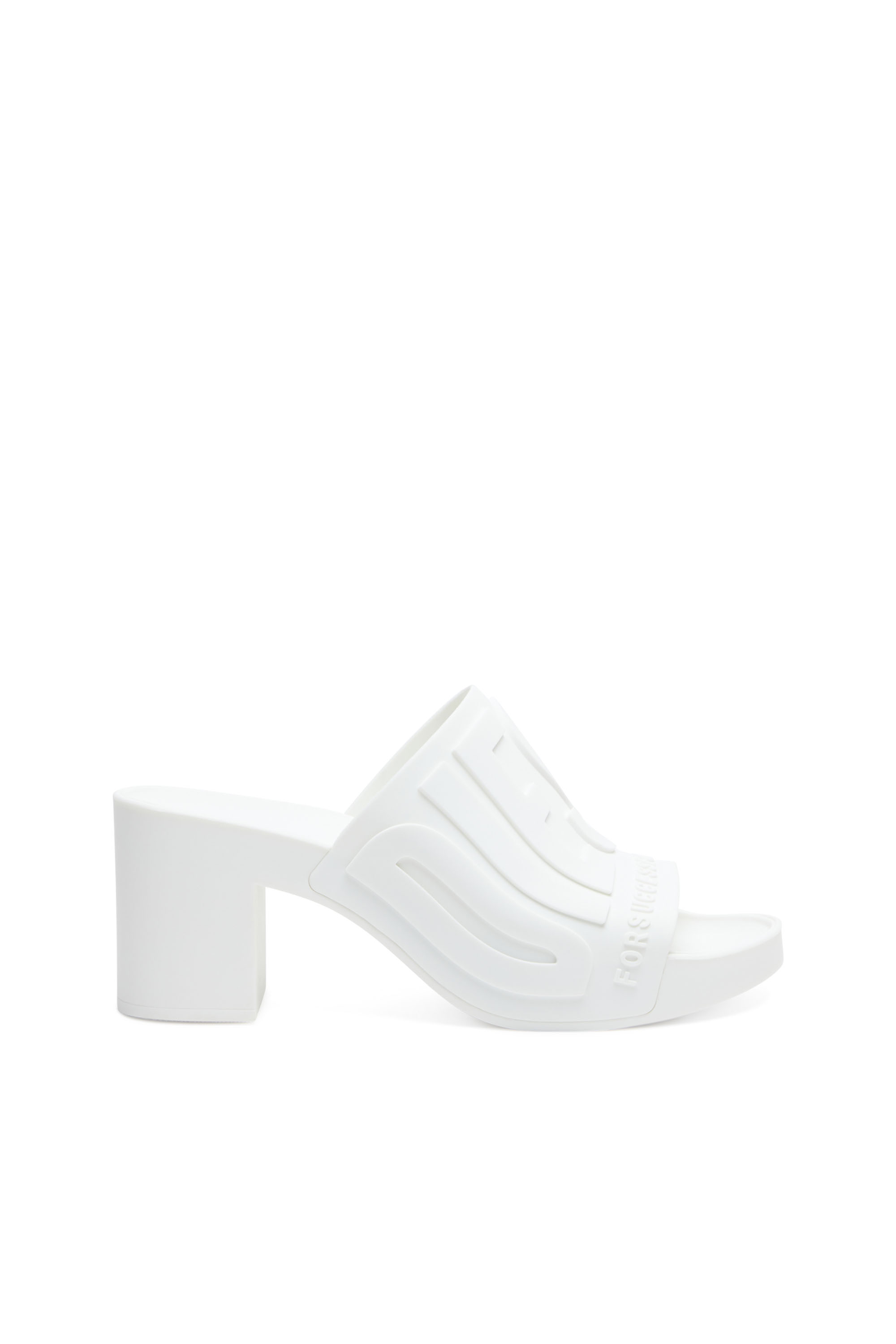 Diesel - SA-PAMELA H, Woman's Sa-Pamela-Heeled rubber pool slides in White - 1
