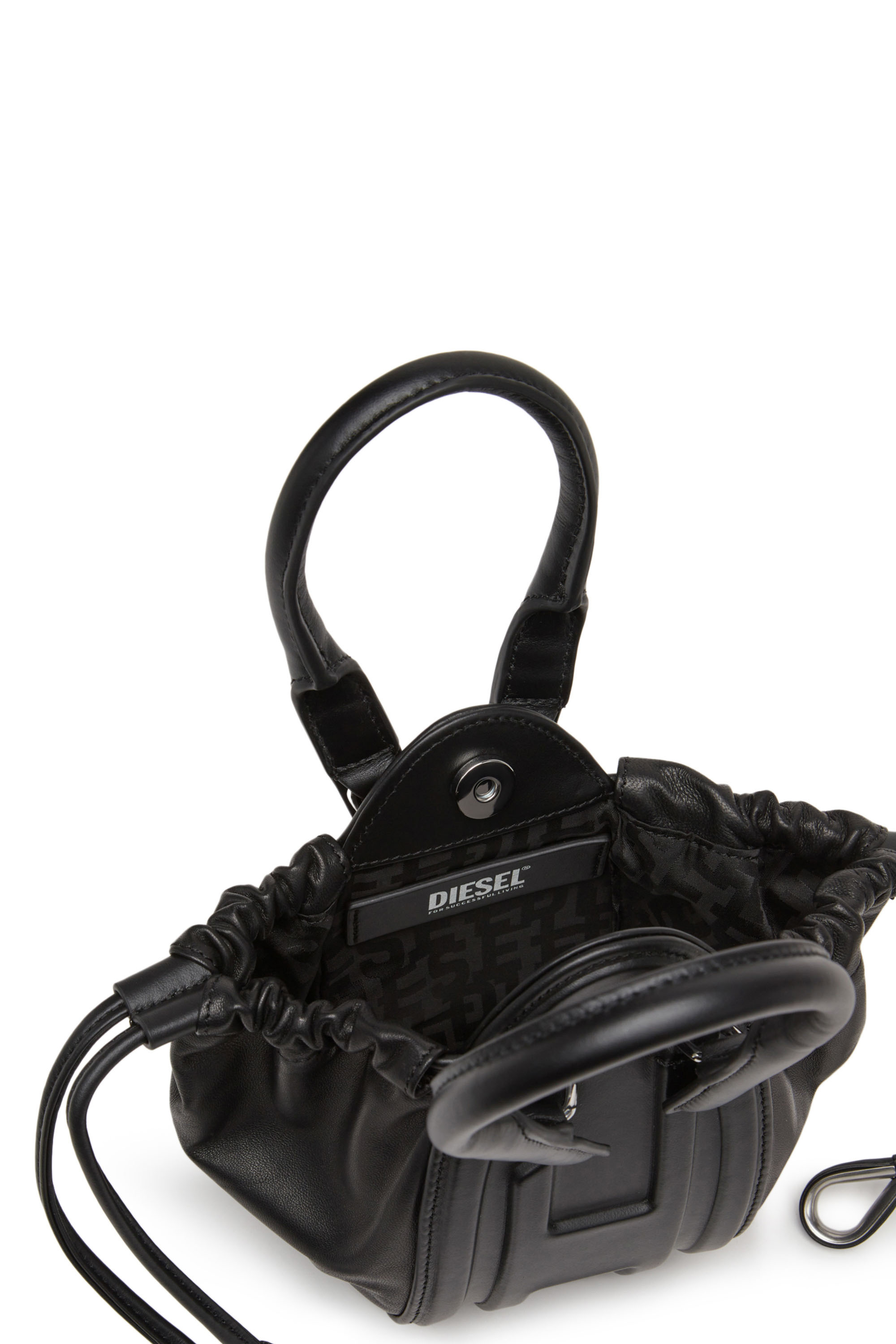 Diesel - 1DR-FOLD XXS, Woman's 1DR-Fold XXS - Handbag in nappa leather in Black - 4