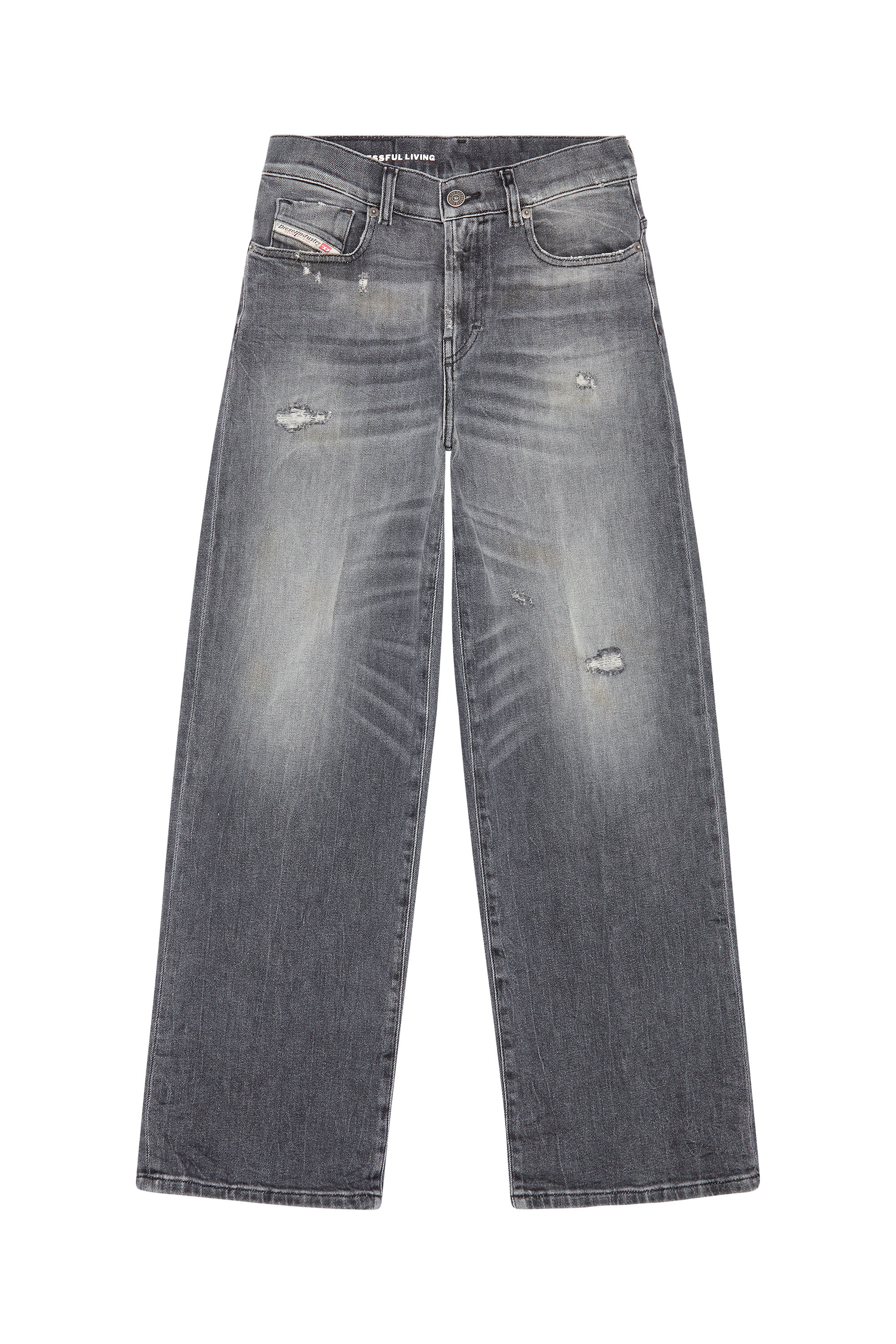 Diesel - Bootcut and Flare Jeans 2000 Widee 09G21, Woman's Bootcut and Flare Jeans - 2000 Widee in Black/Dark grey - 3