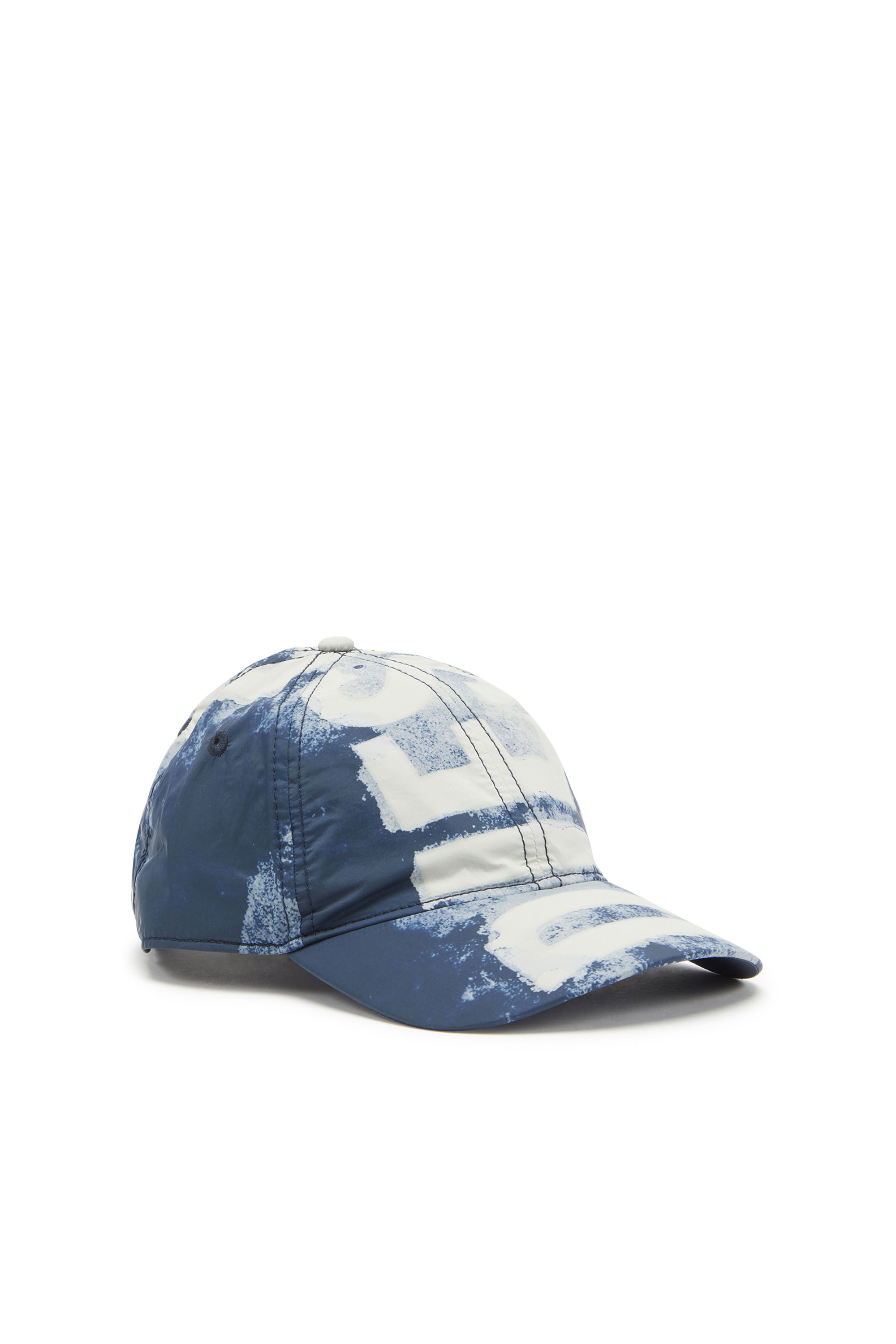 Diesel - C-EWAN-NY, Man's Nylon baseball cap with Super Logo in Dark Blue - 1