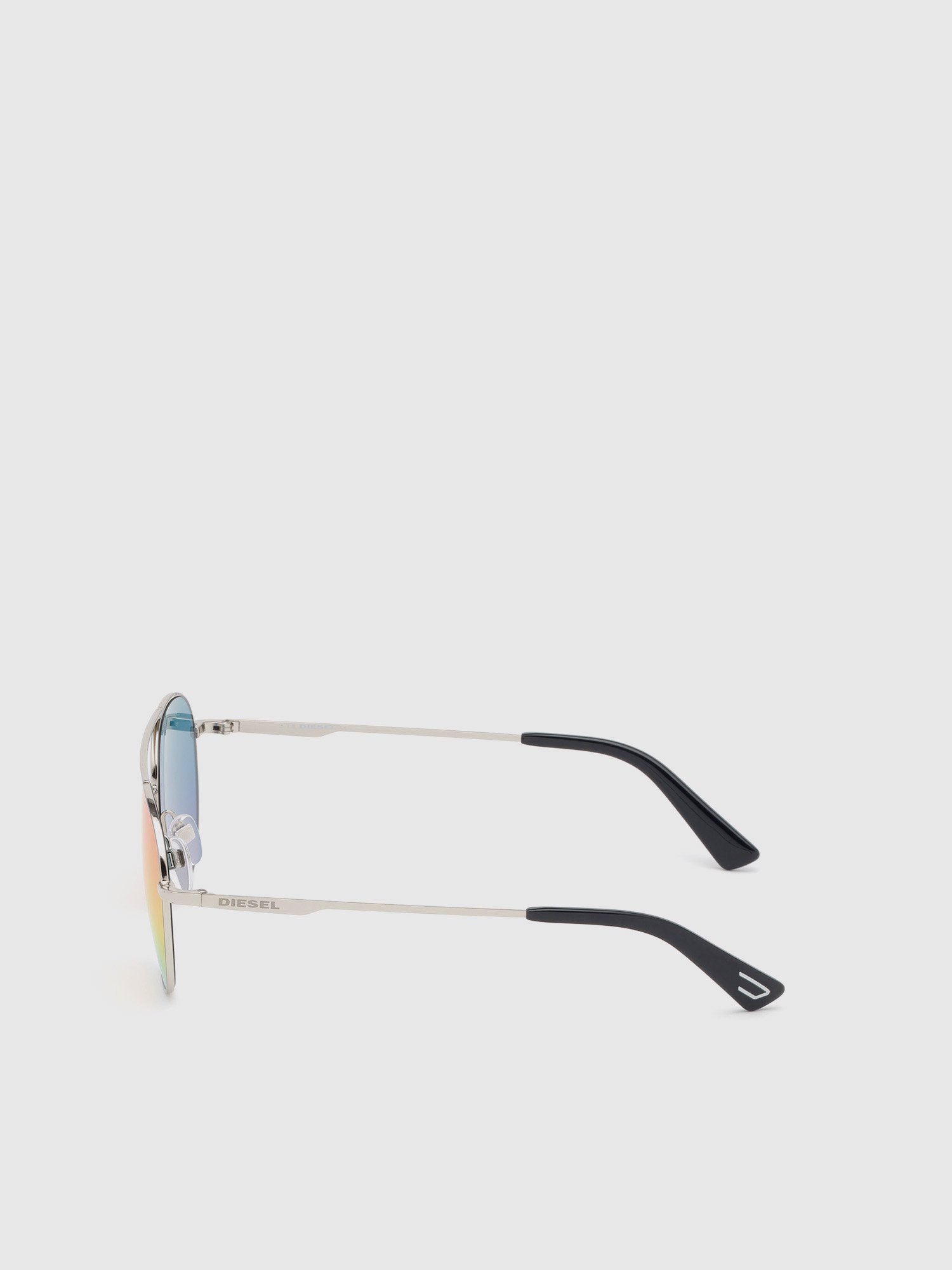 Diesel - DL0286, Unisex's Rounded sunglasses in metal in Silver - 4