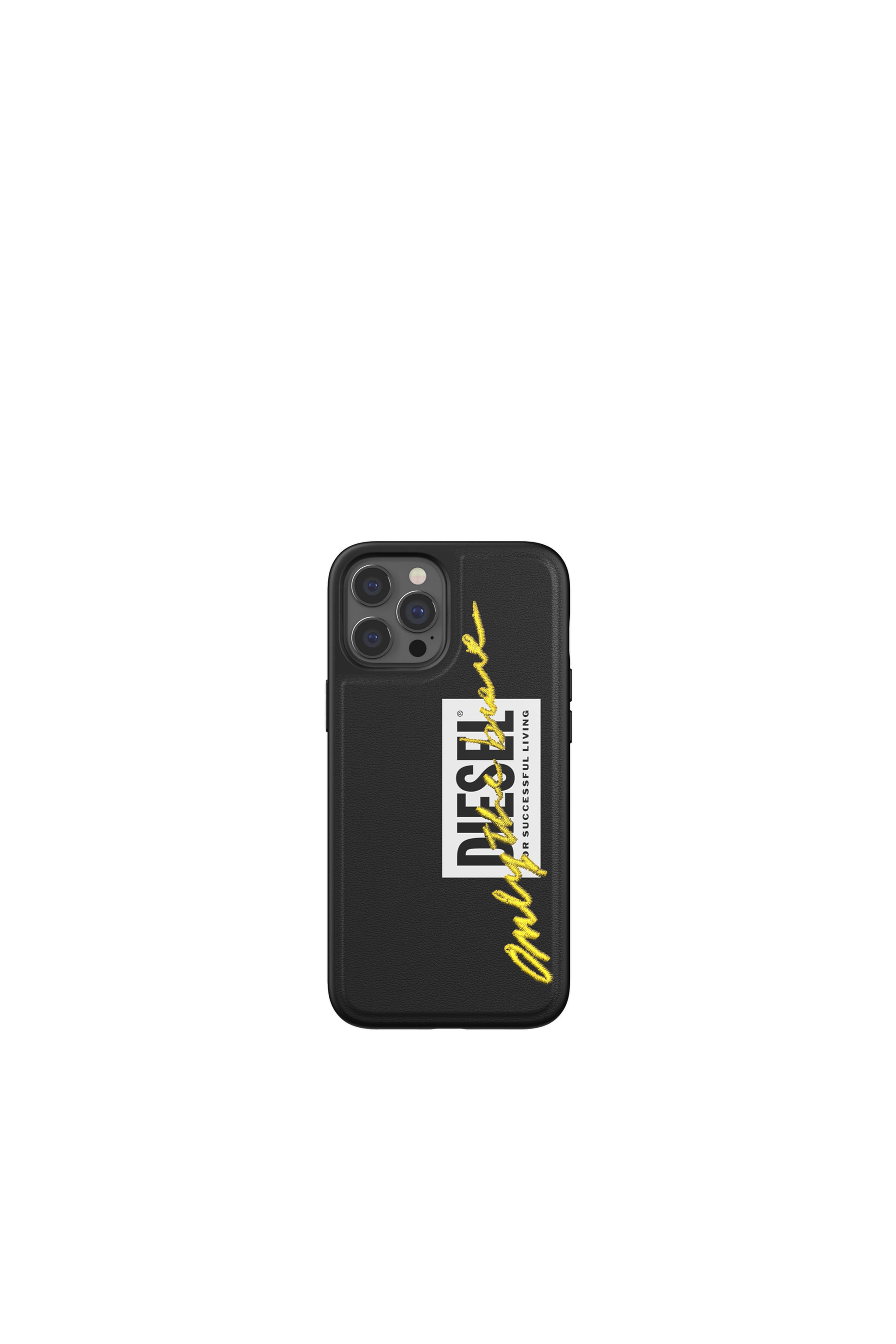Diesel - 42508 STANDARD CASE, Unisex's Moulded Case Core for iPhone 12 Pro Max in Black/Yellow - 2