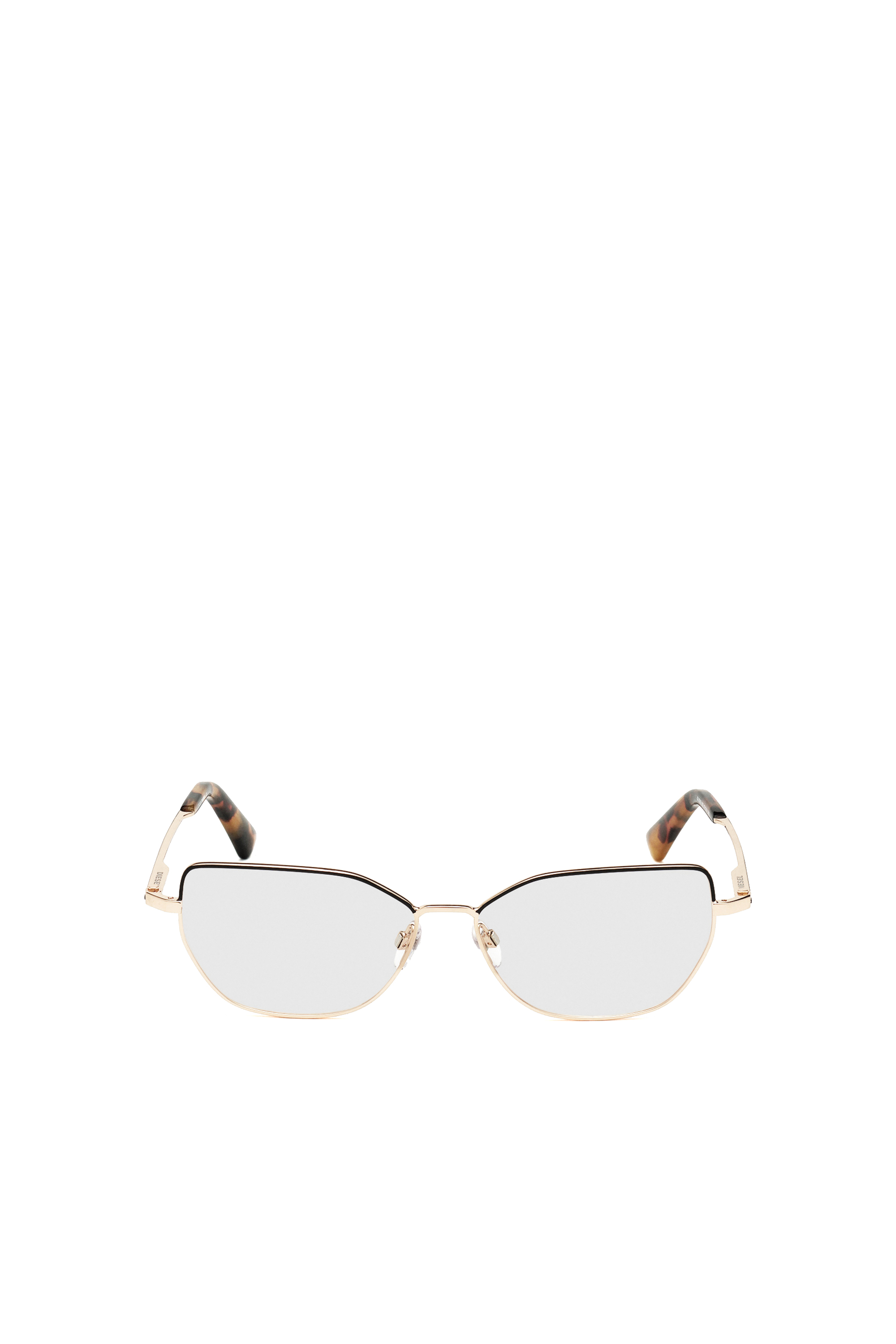 Diesel - DL5355, Woman's Metal cat-eye eyeglasses in Pink/Black - 1