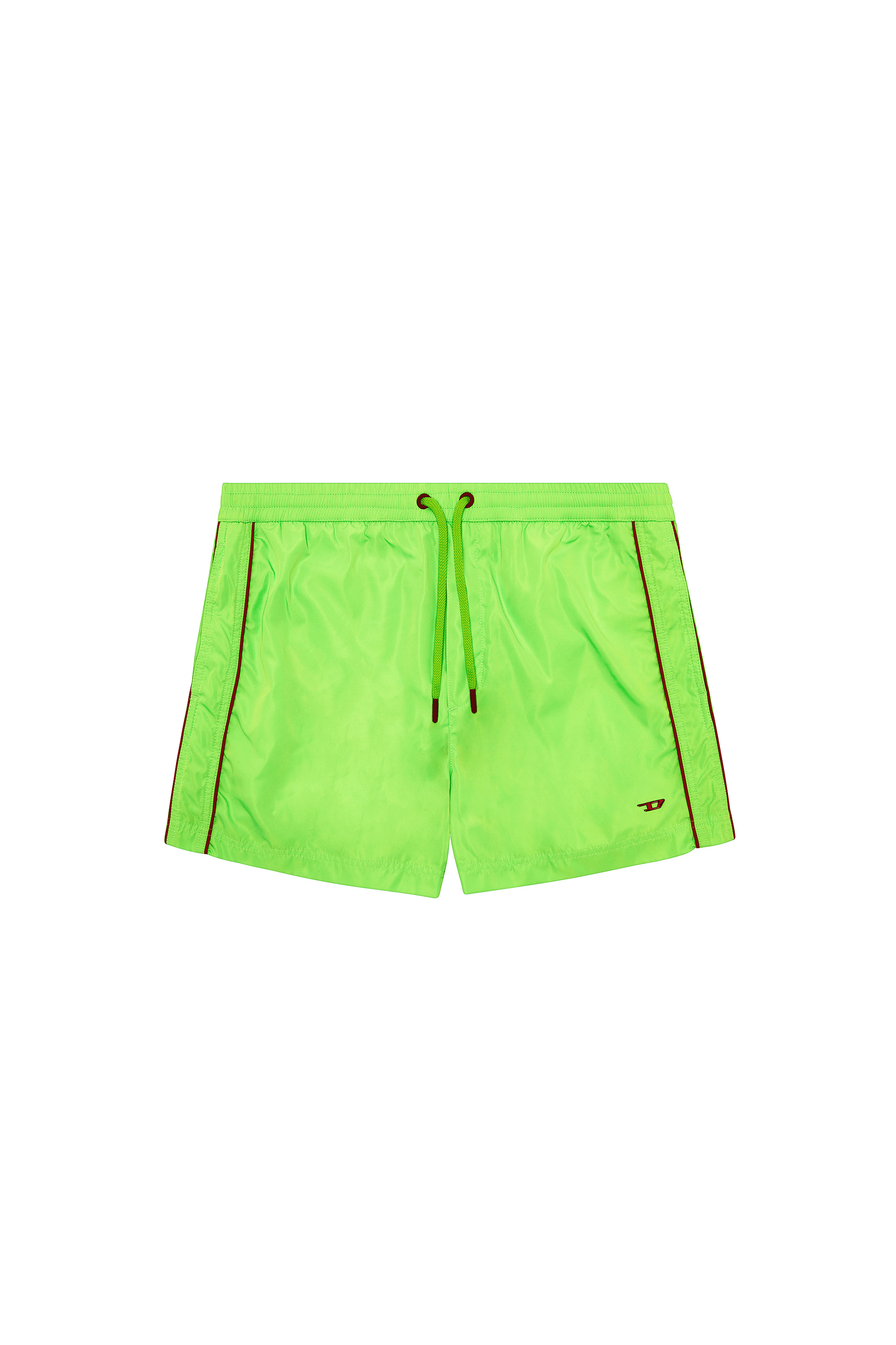 Diesel - BMBX-KEN-37, Man's Mid-length swim shorts with piping in Green - 4