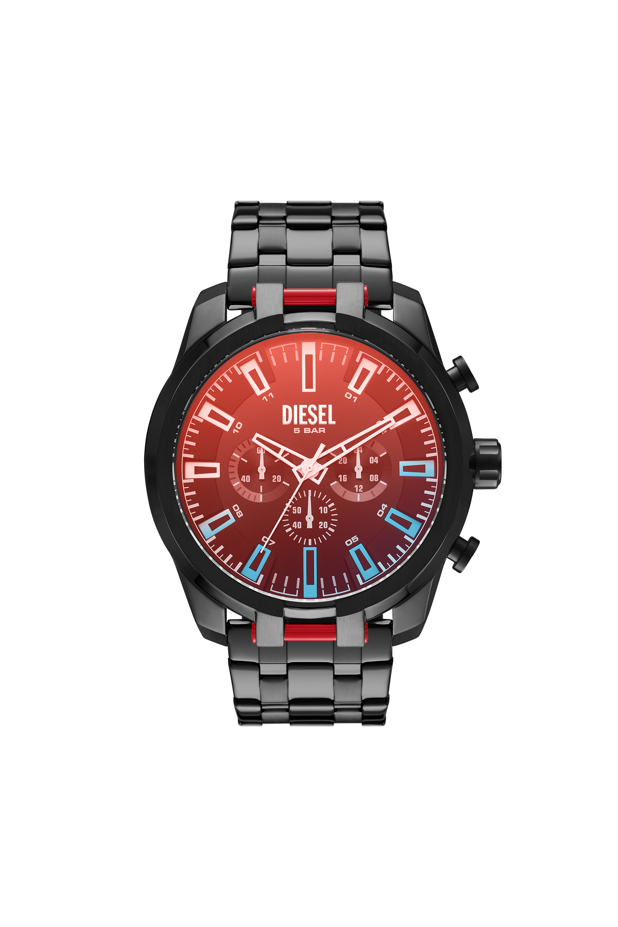 Diesel - DZ4589, Man's Split chronograph black-tone Stainless steel watch in Dark grey - 1