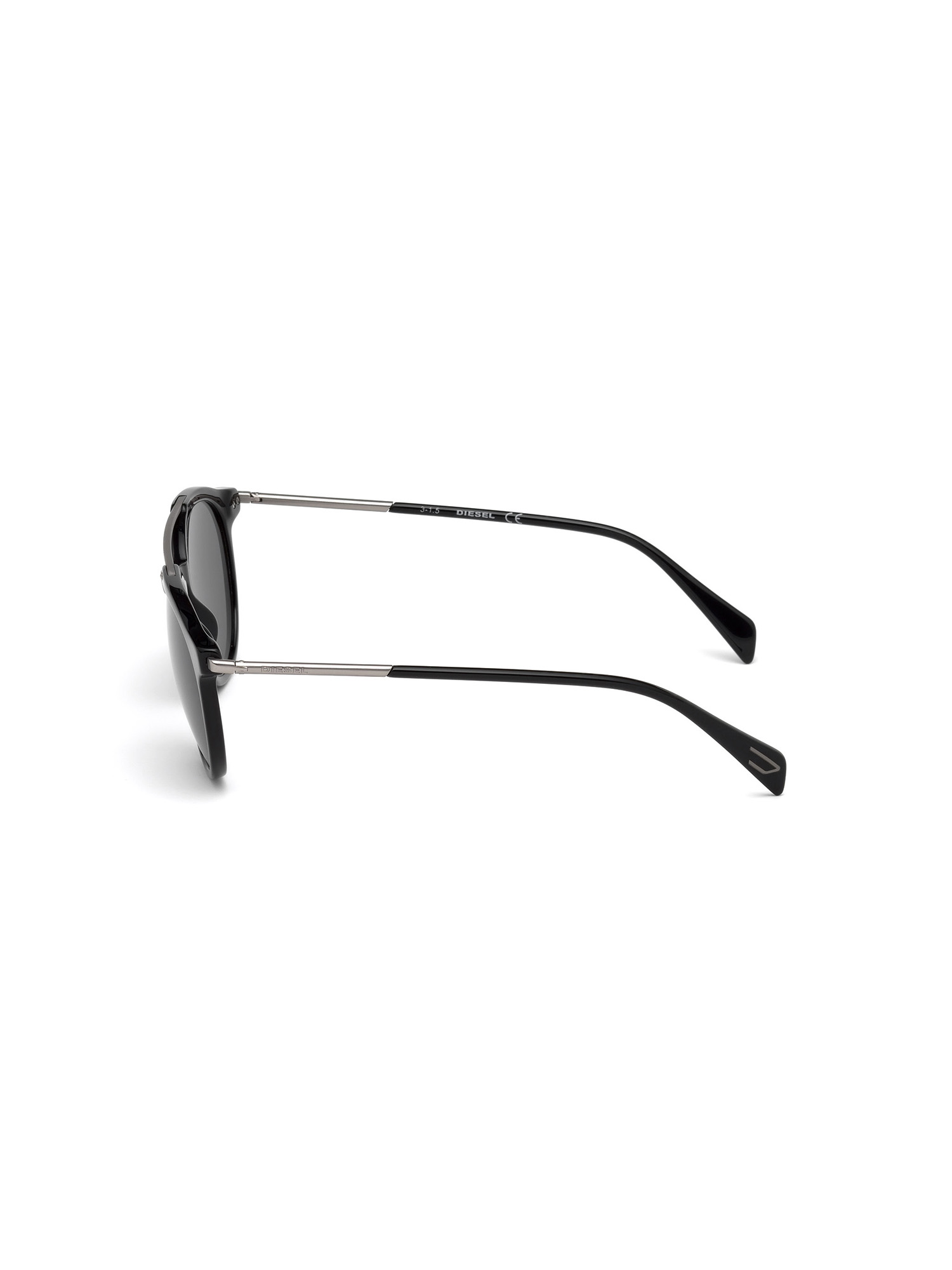 Diesel - DM0188, Unisex's Vintage look eyewear with metal details in Black - 3