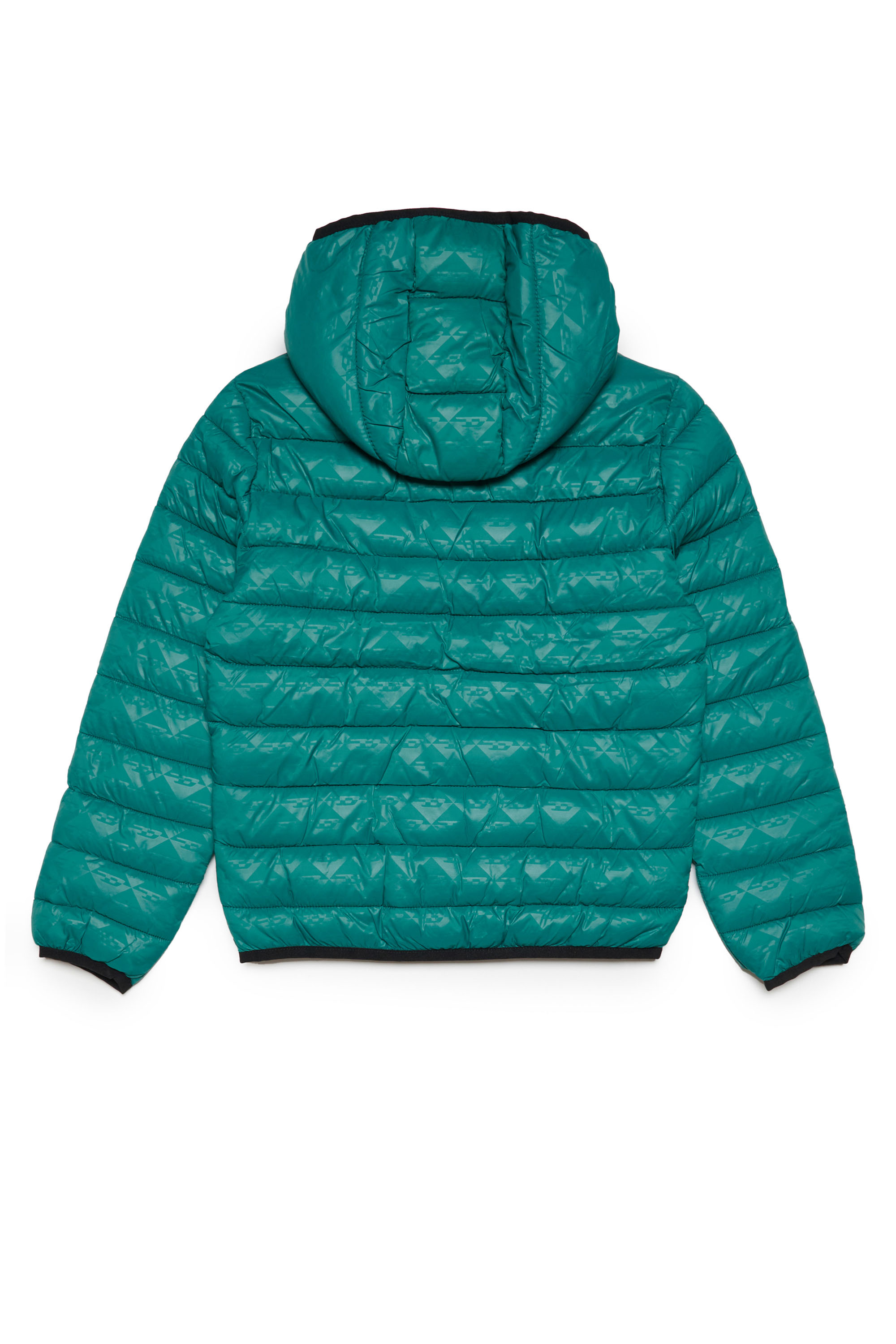 Diesel - JKOPU, Unisex's Puffer jacket with D monogram print in Green - 2
