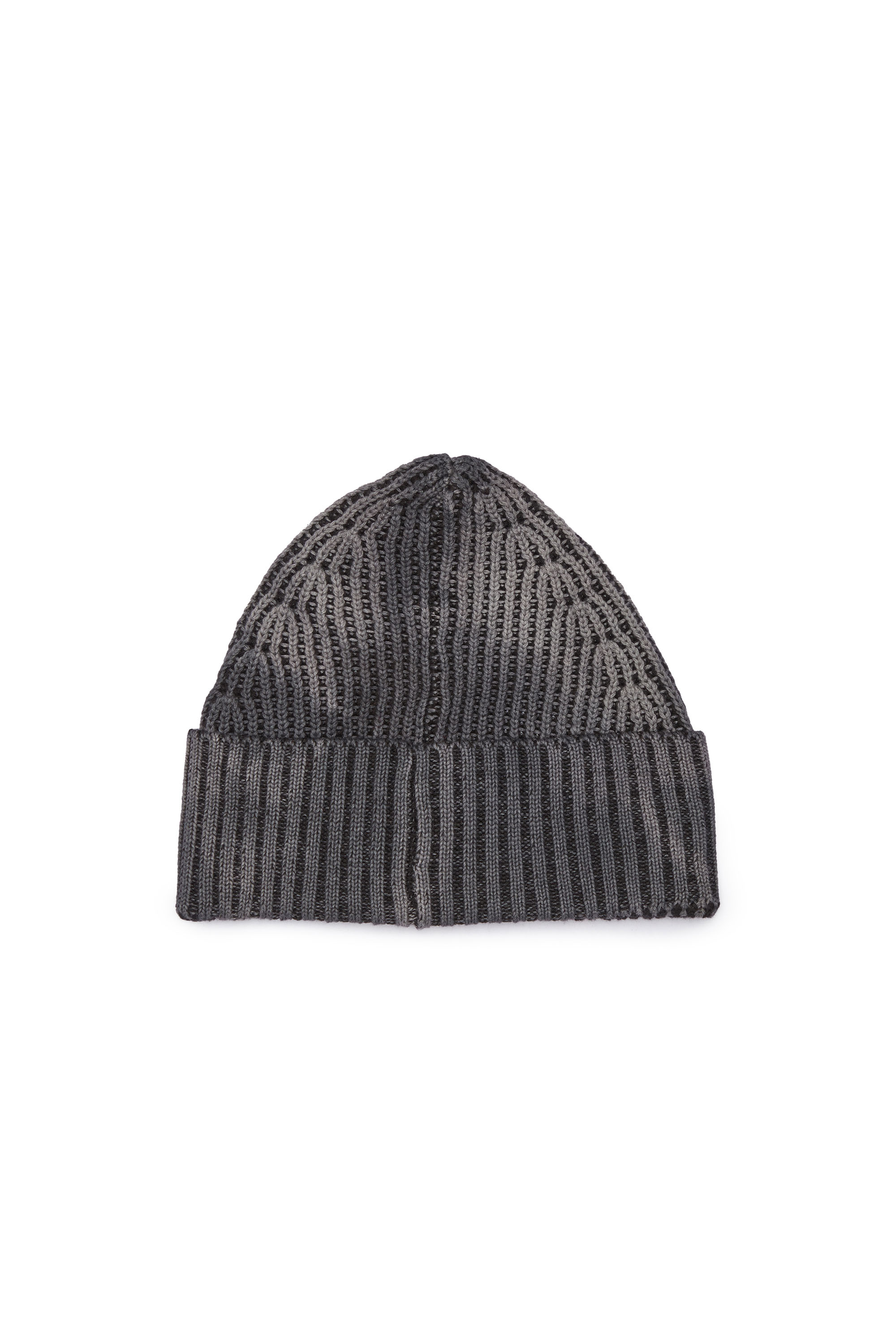 Diesel - K-ANGIS, Unisex's Cotton beanie with bad-dye effect in Black - 2