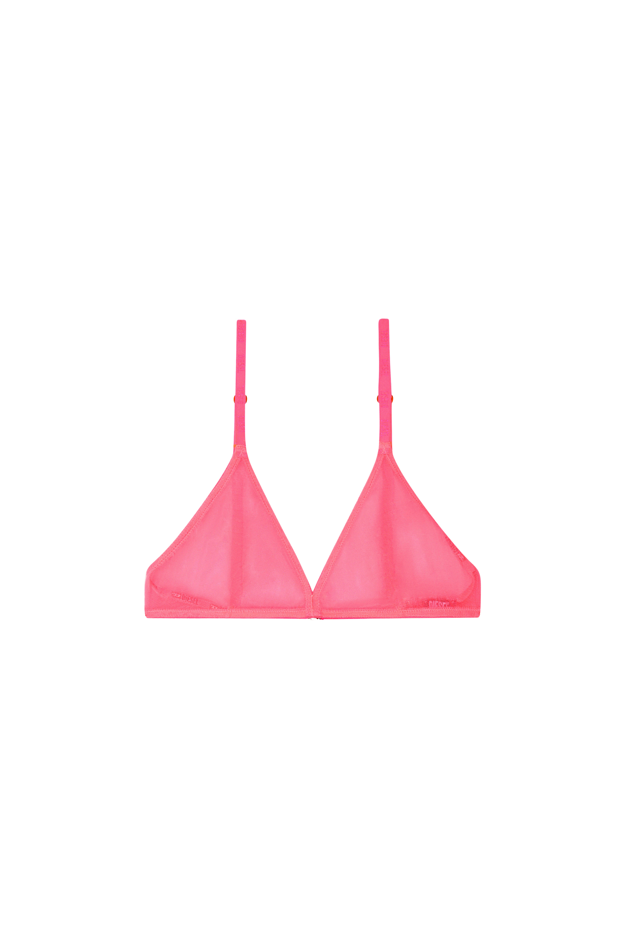 Diesel - UFSB-MUSA, Woman's Triangle bra in stretchy mesh in Pink - 4
