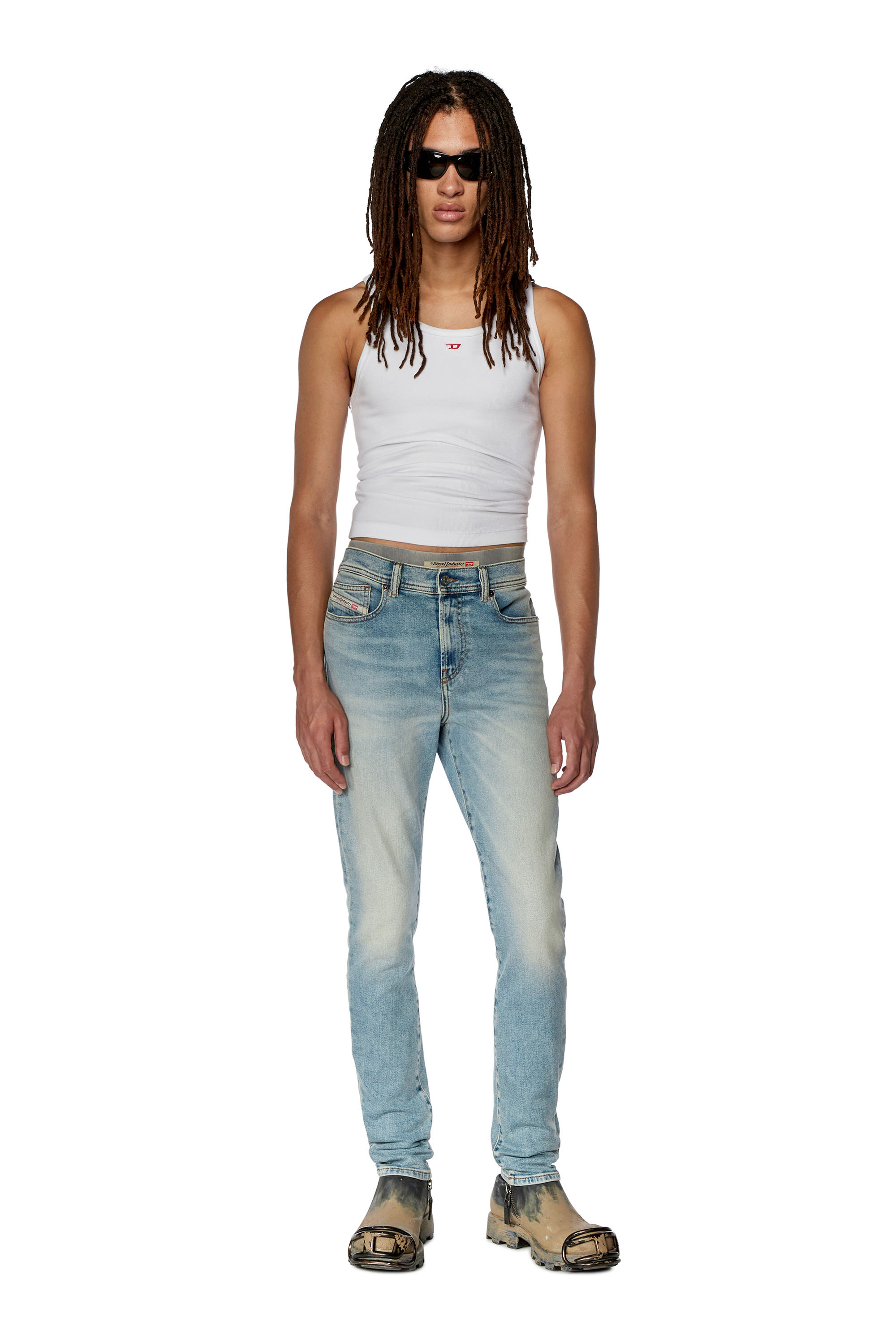 Diesel - Skinny Jeans 1983 D-Amny 09E82, Man's Skinny Jeans - 1983 D-Amny in Light Blue - 2