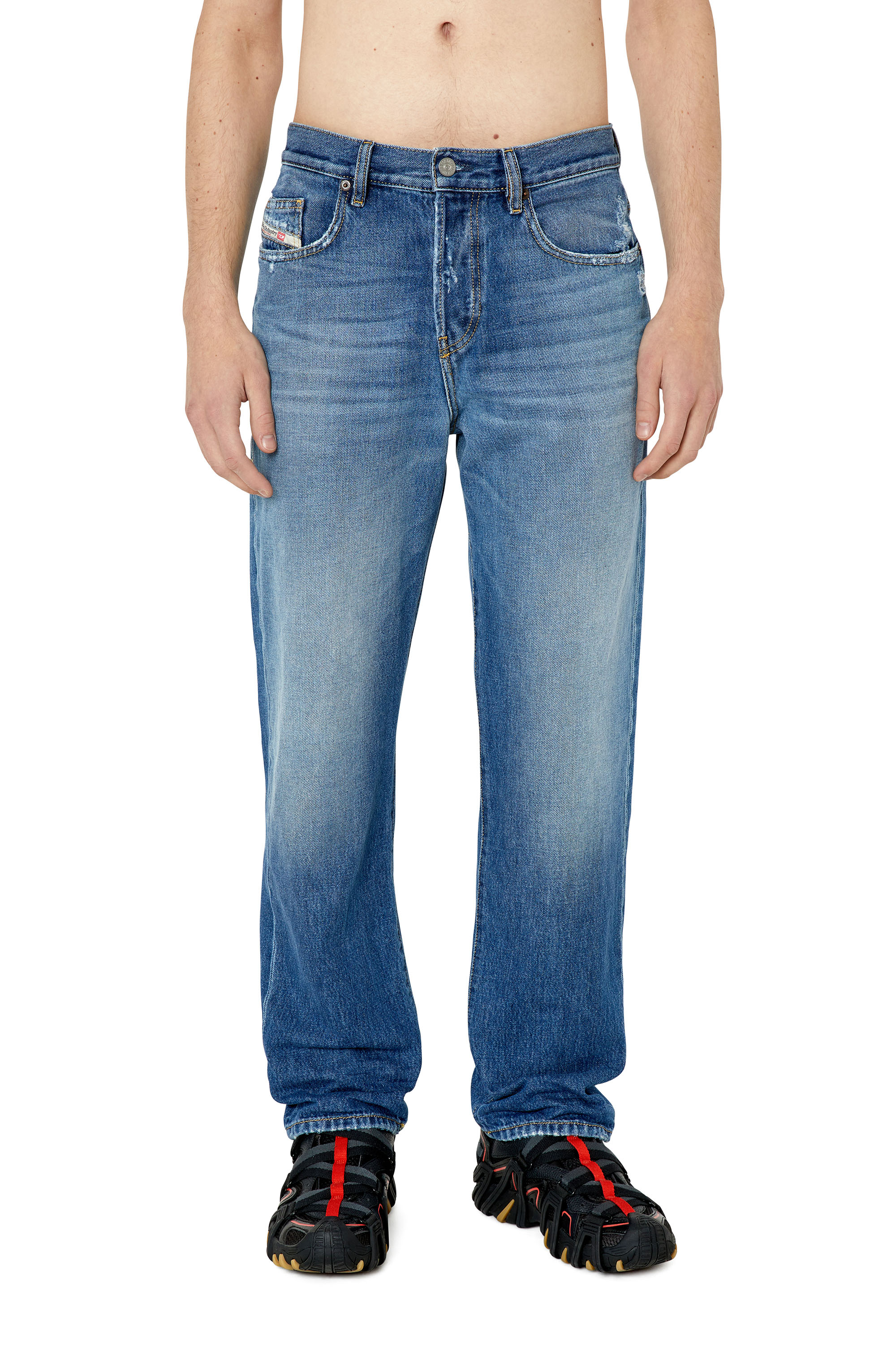 Diesel - Straight Jeans 2020 D-Viker E9C03, Man's Straight Jeans - 2020 D-Viker in Medium blue - 1