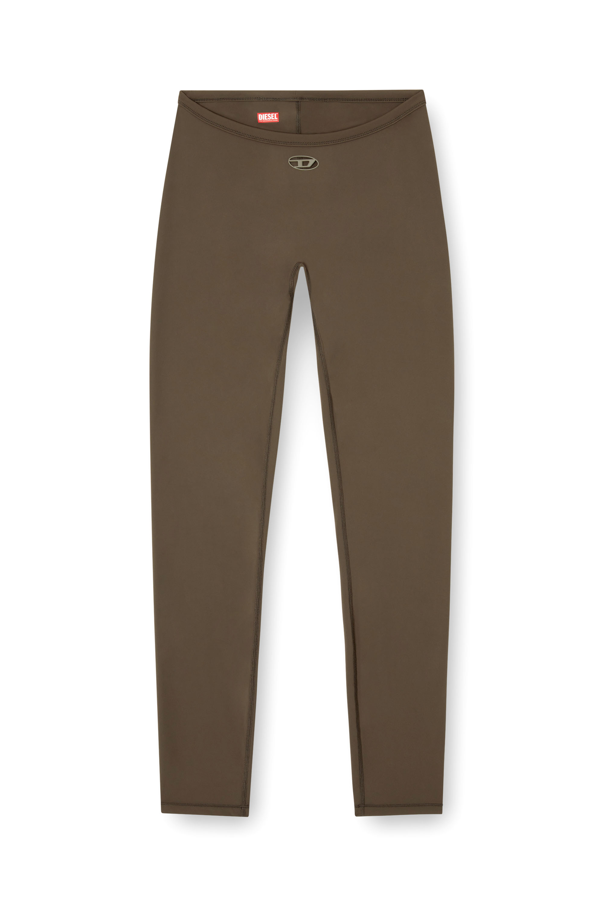 Diesel - MINA-UTLT, Woman's Stretch Nylon leggings in Brown - 4