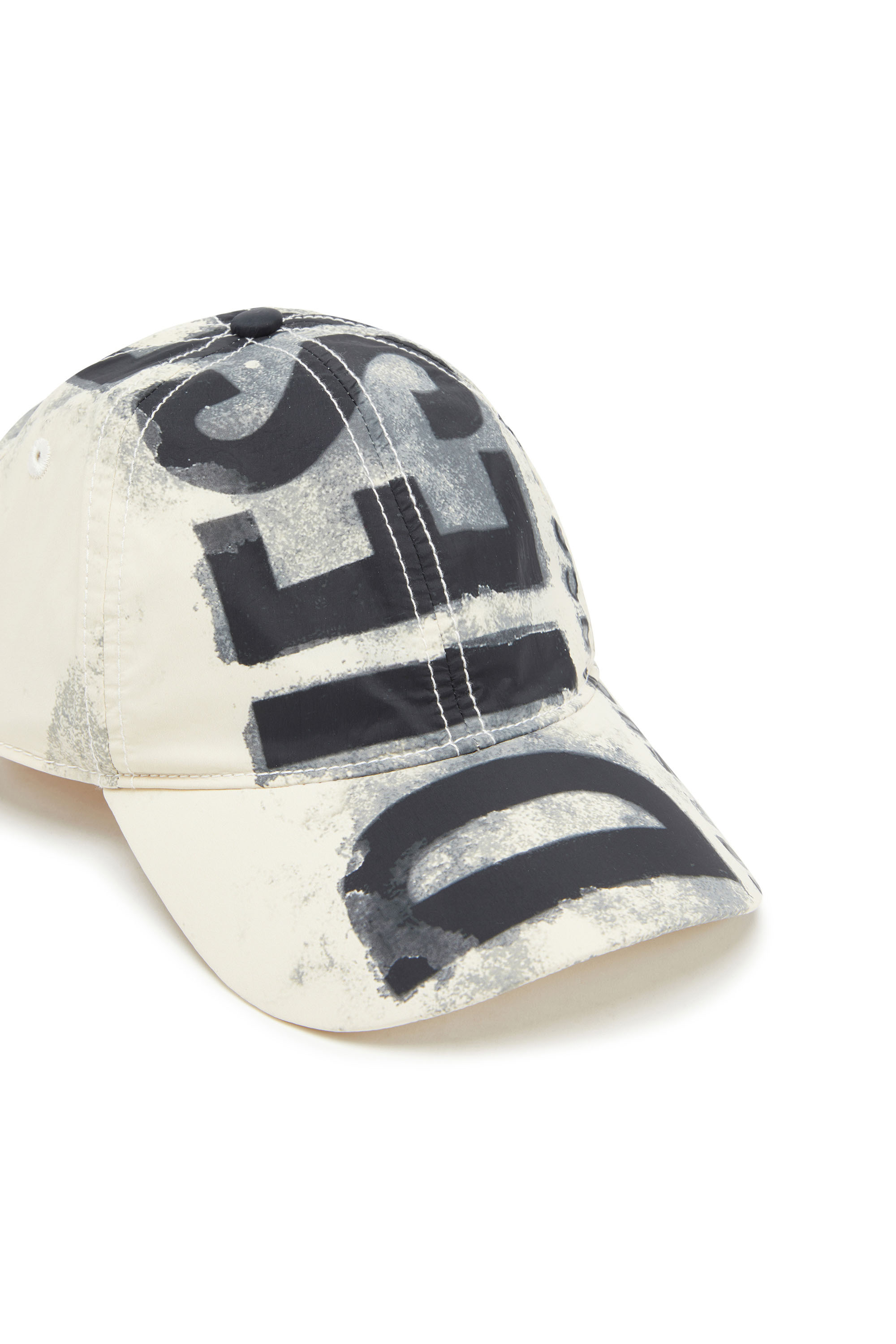Diesel - C-EWAN-NY, Man's Nylon baseball cap with Super Logo in White - 3